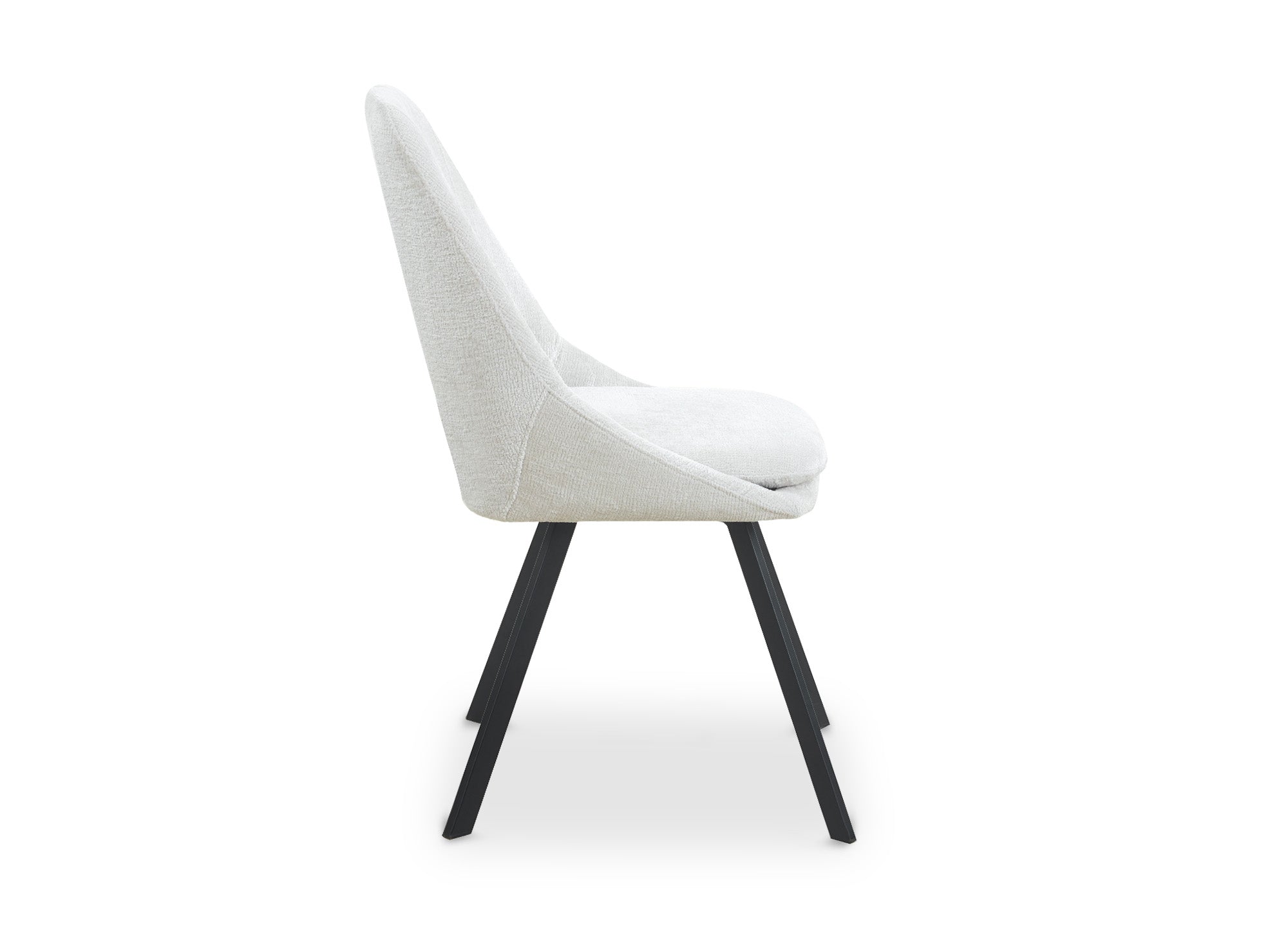 Juego de 4 sillas NARCISSE de terciopelo texturizado beige