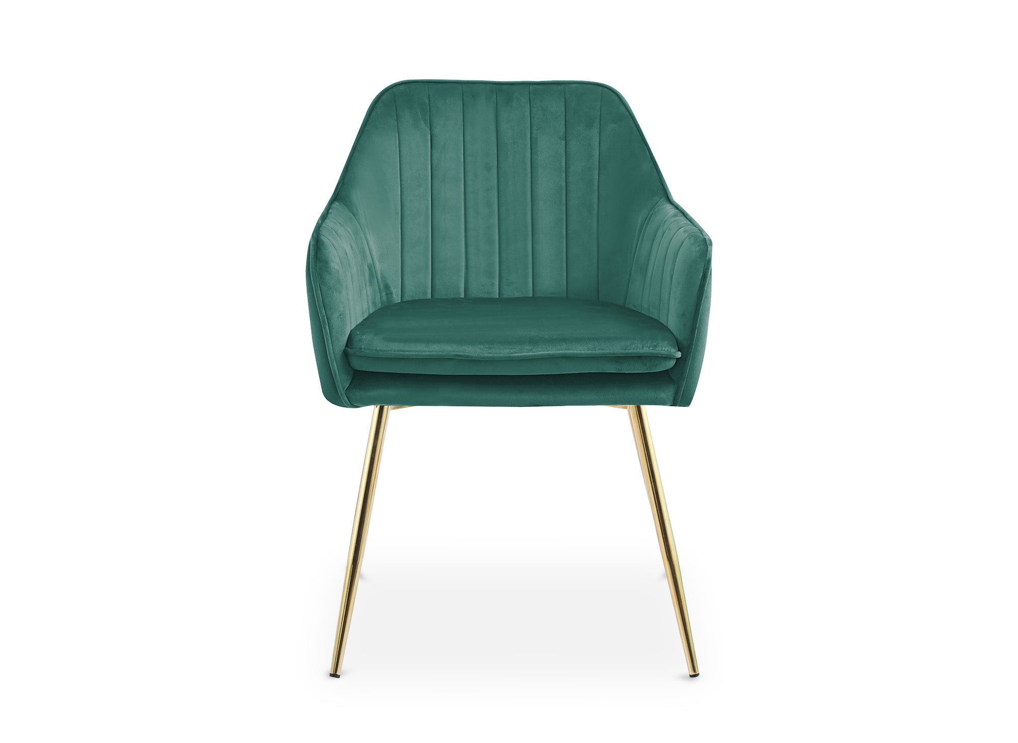 Conjunto de 2 sillones EDWIGE de terciopelo verde