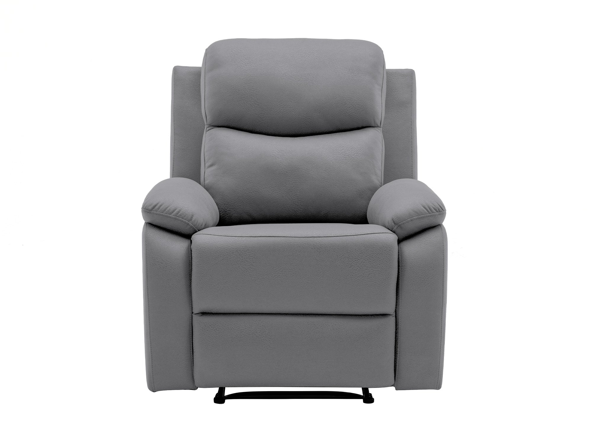 Sillón reclinable JACOB de piel sintética gris oscuro