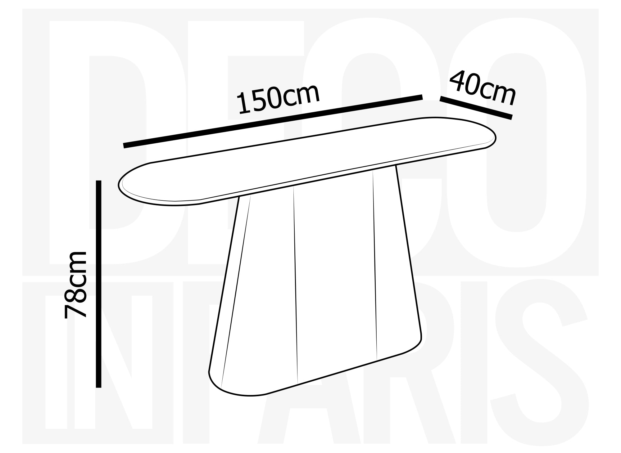 Consola de mármol compuesto beige TIANA