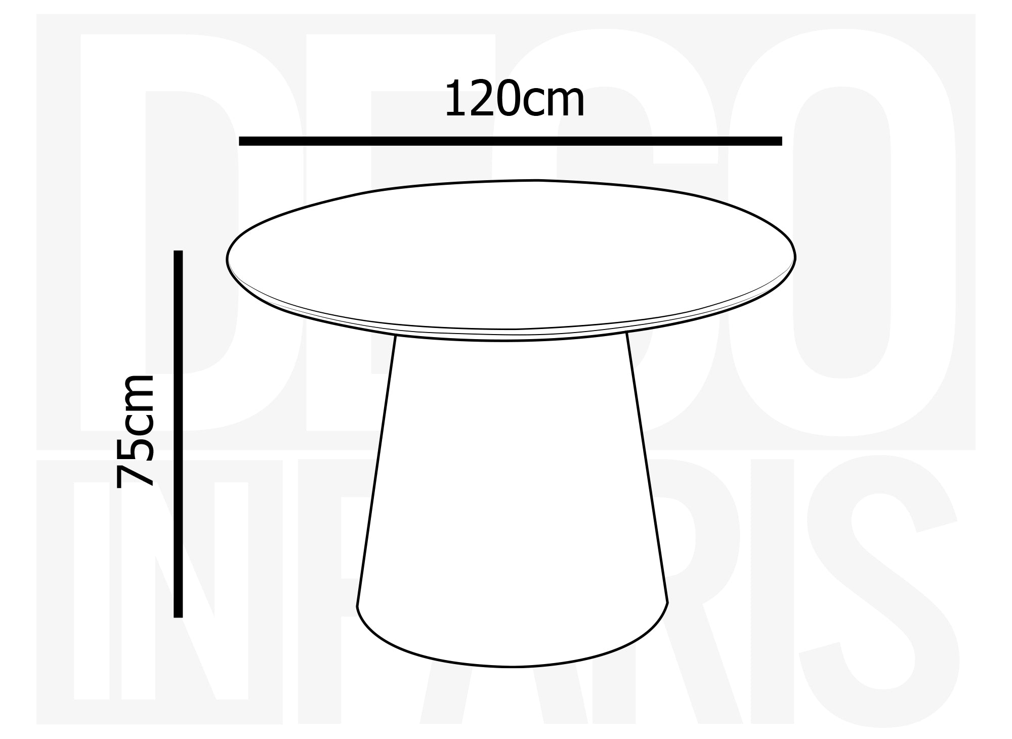 Mesa de comedor redonda AUBREY con tablero efecto mármol blanco, capacidad para 4 personas