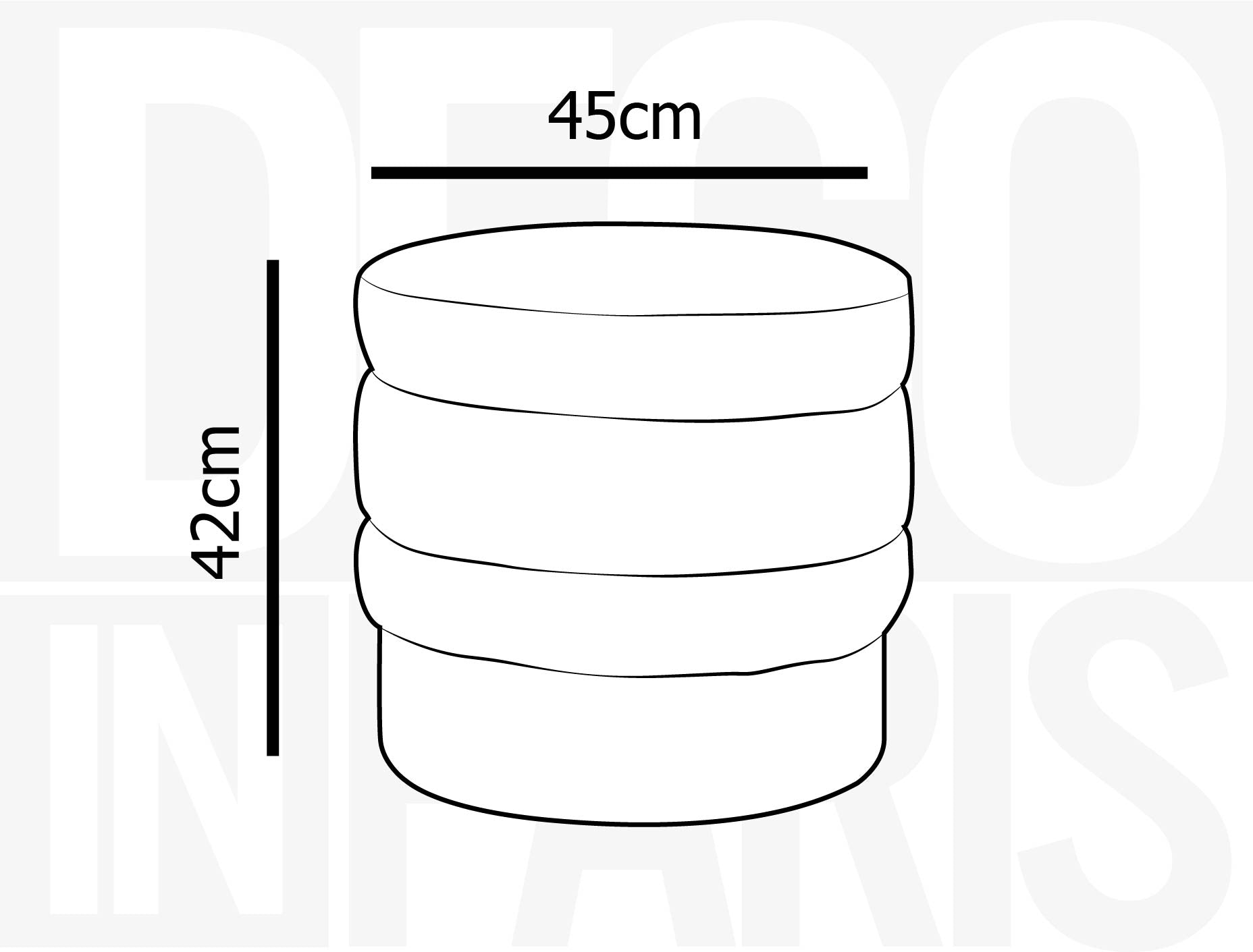 VELVET Puf de diseño de terciopelo topo