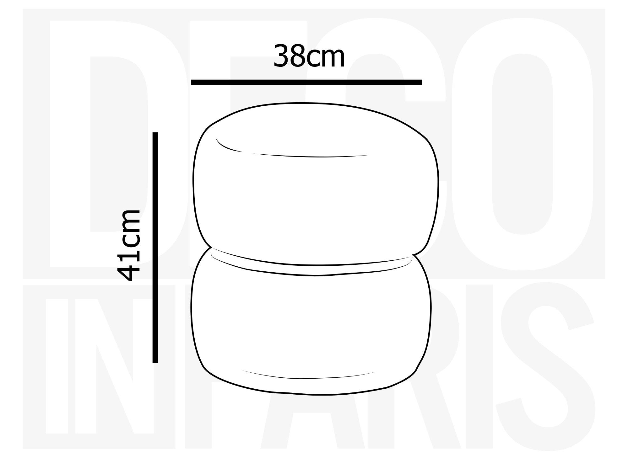 Puf de diseño NESSY en tejido efecto piel de oveja color crudo