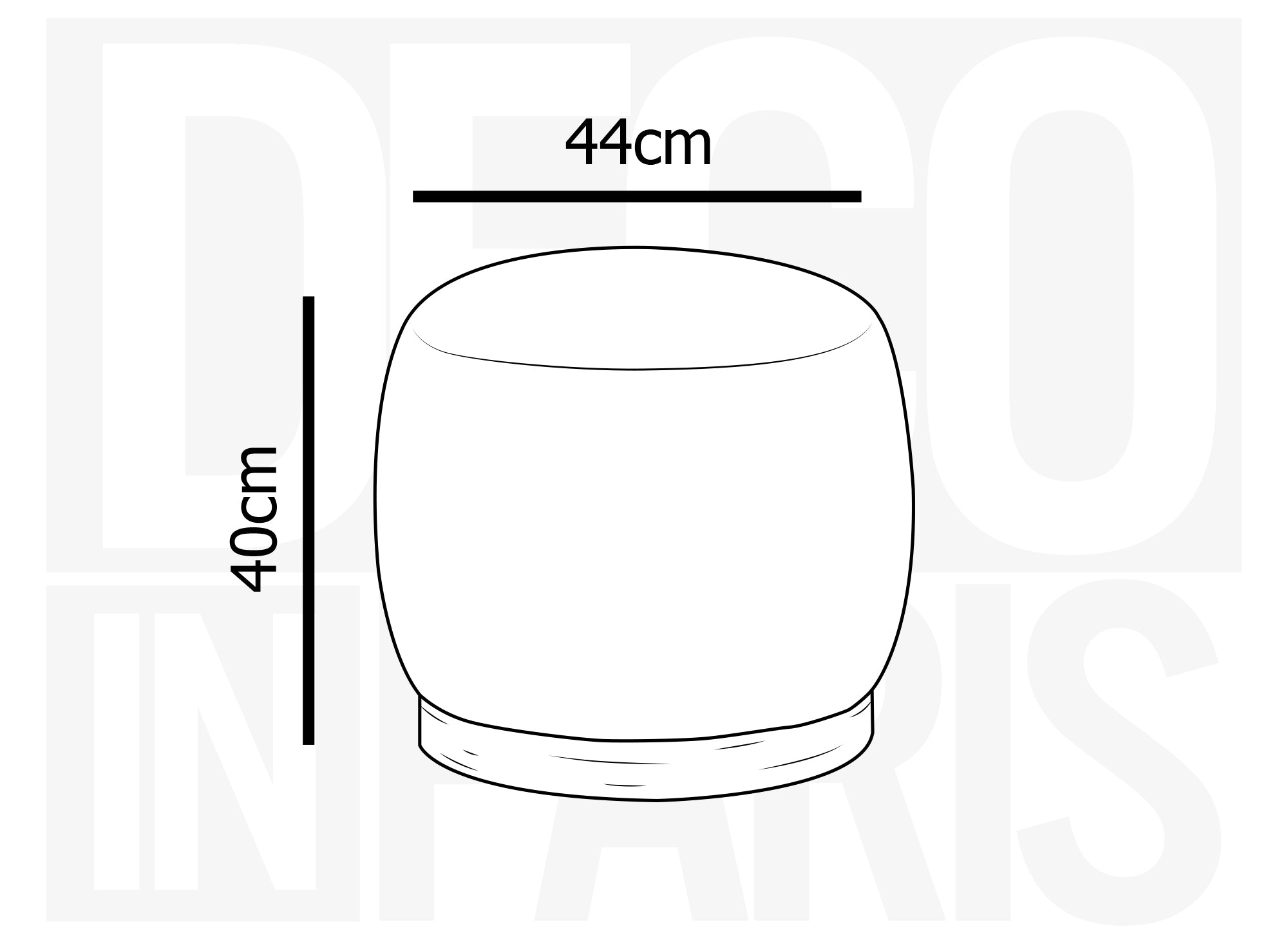 Puf VALEA de tela con efecto piel de oveja gris y madera