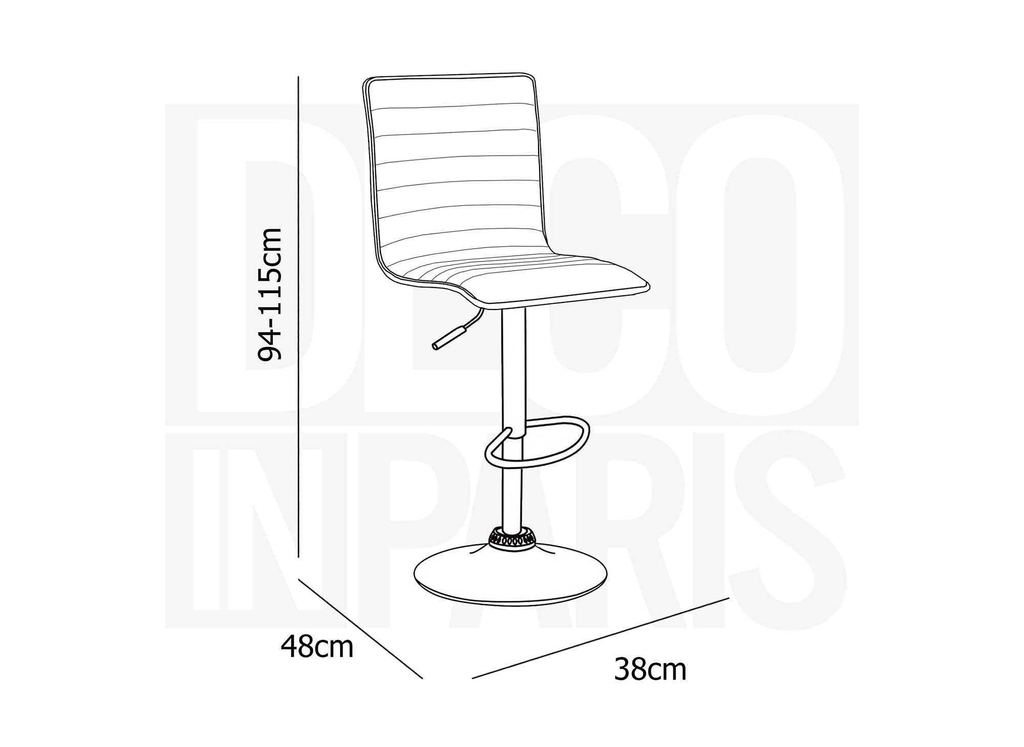 Juego de 2 taburetes de bar rojos LOCAS