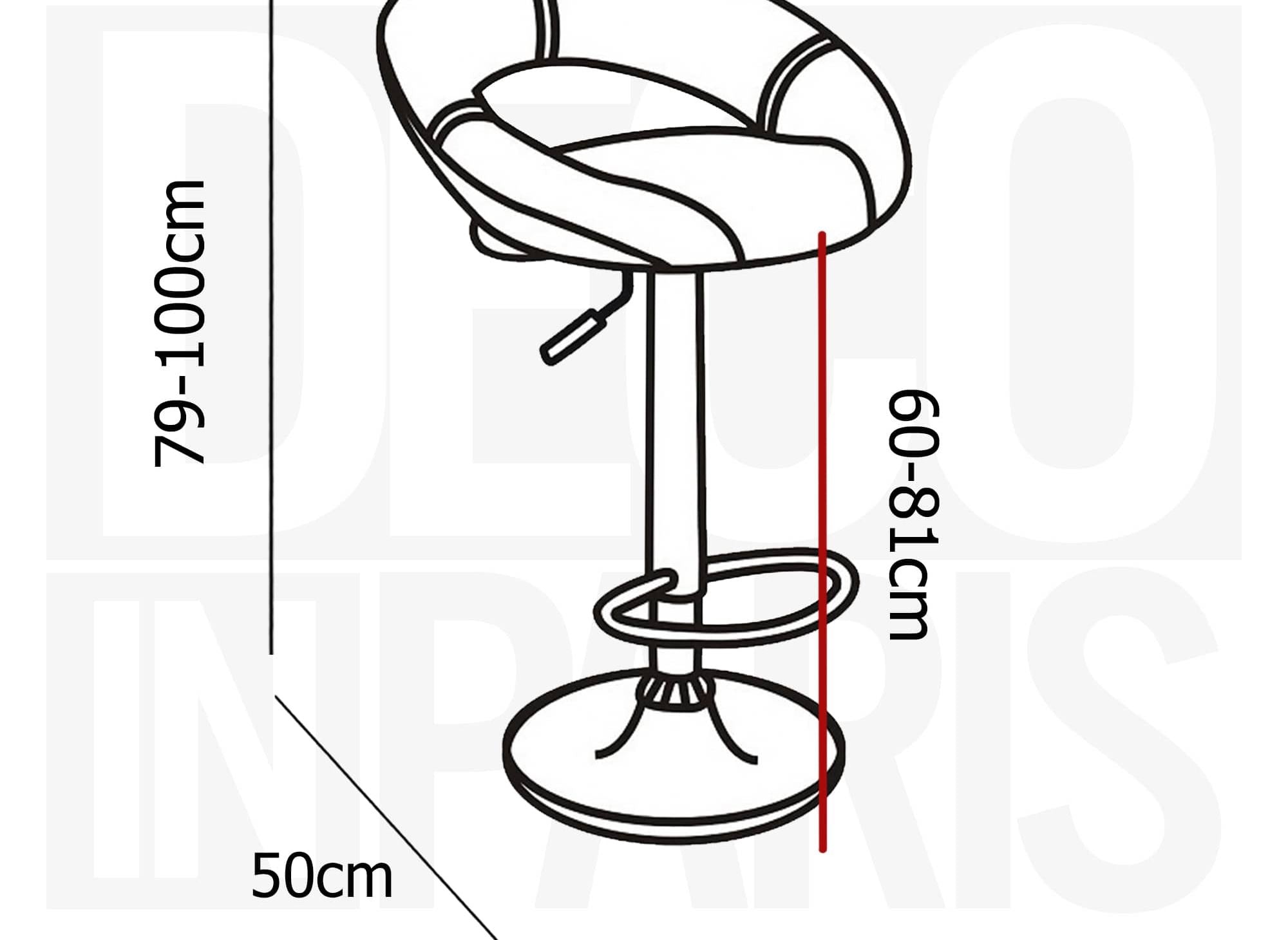 Juego de 2 taburetes de bar negros JETI