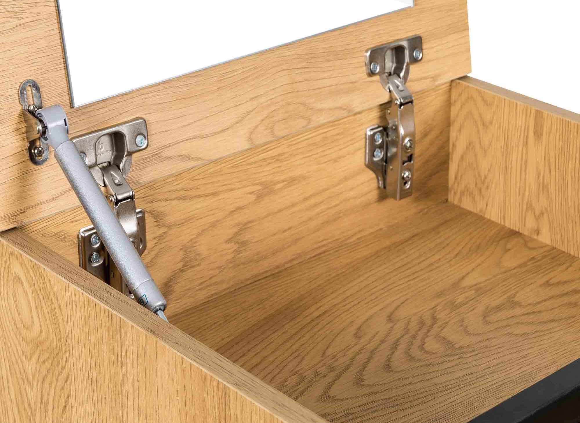 Cómoda de madera DARINA de 4 cajones con tocador integrado