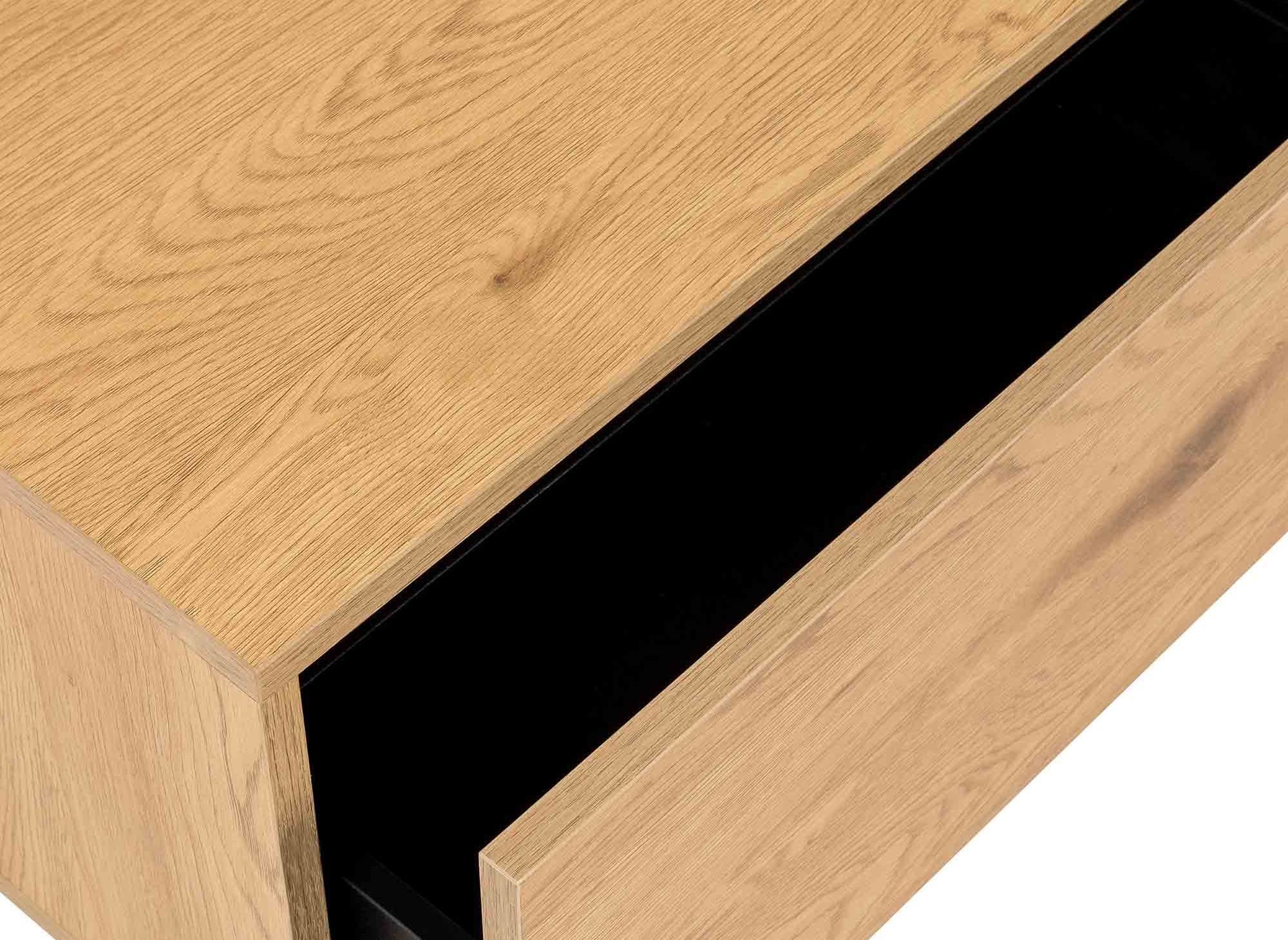 Mueble de TV DARINA con 1 cajón y 1 puerta, fabricado en madera.
