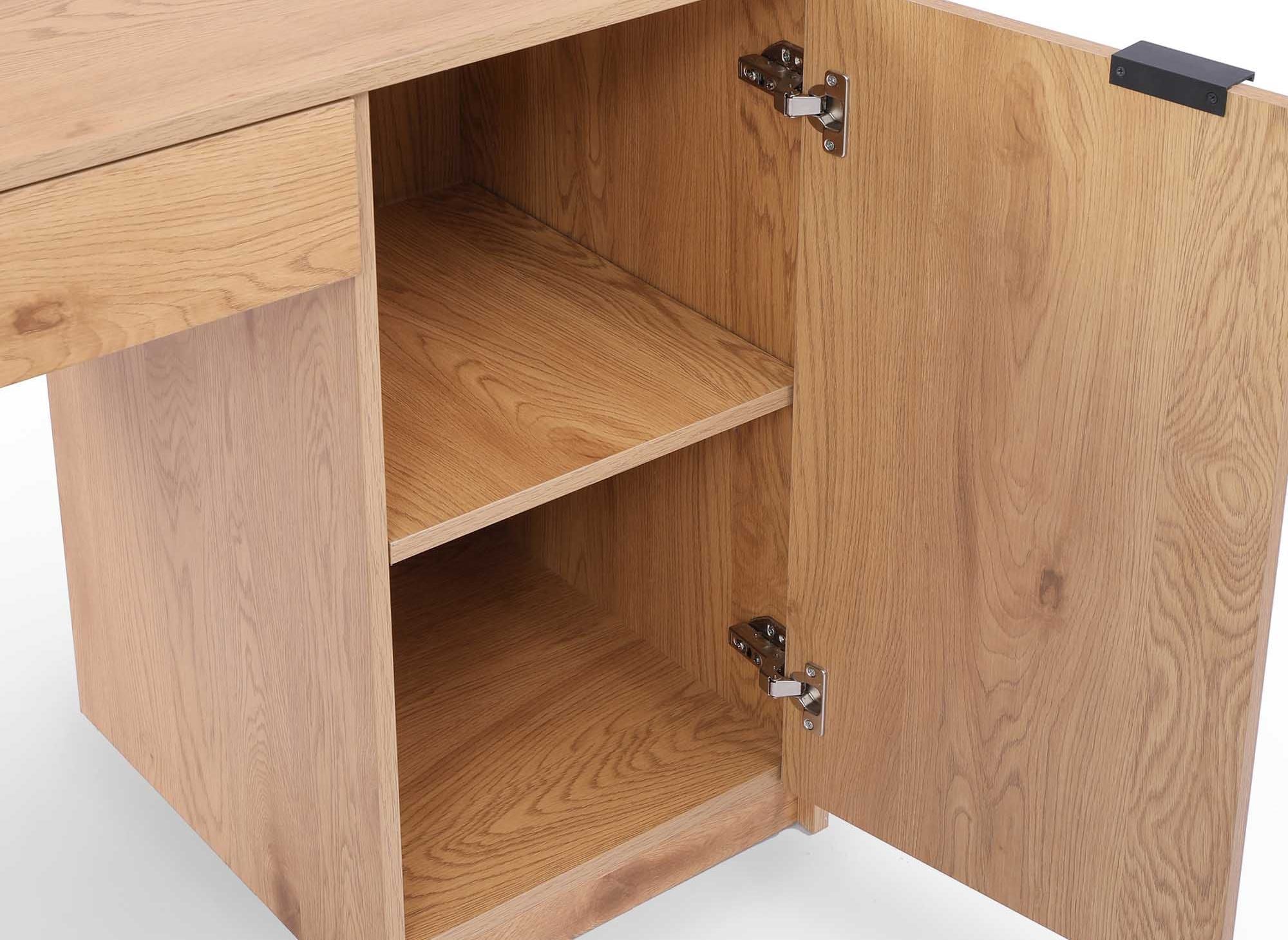 Escritorio BLAISE con almacenaje en madera y metal