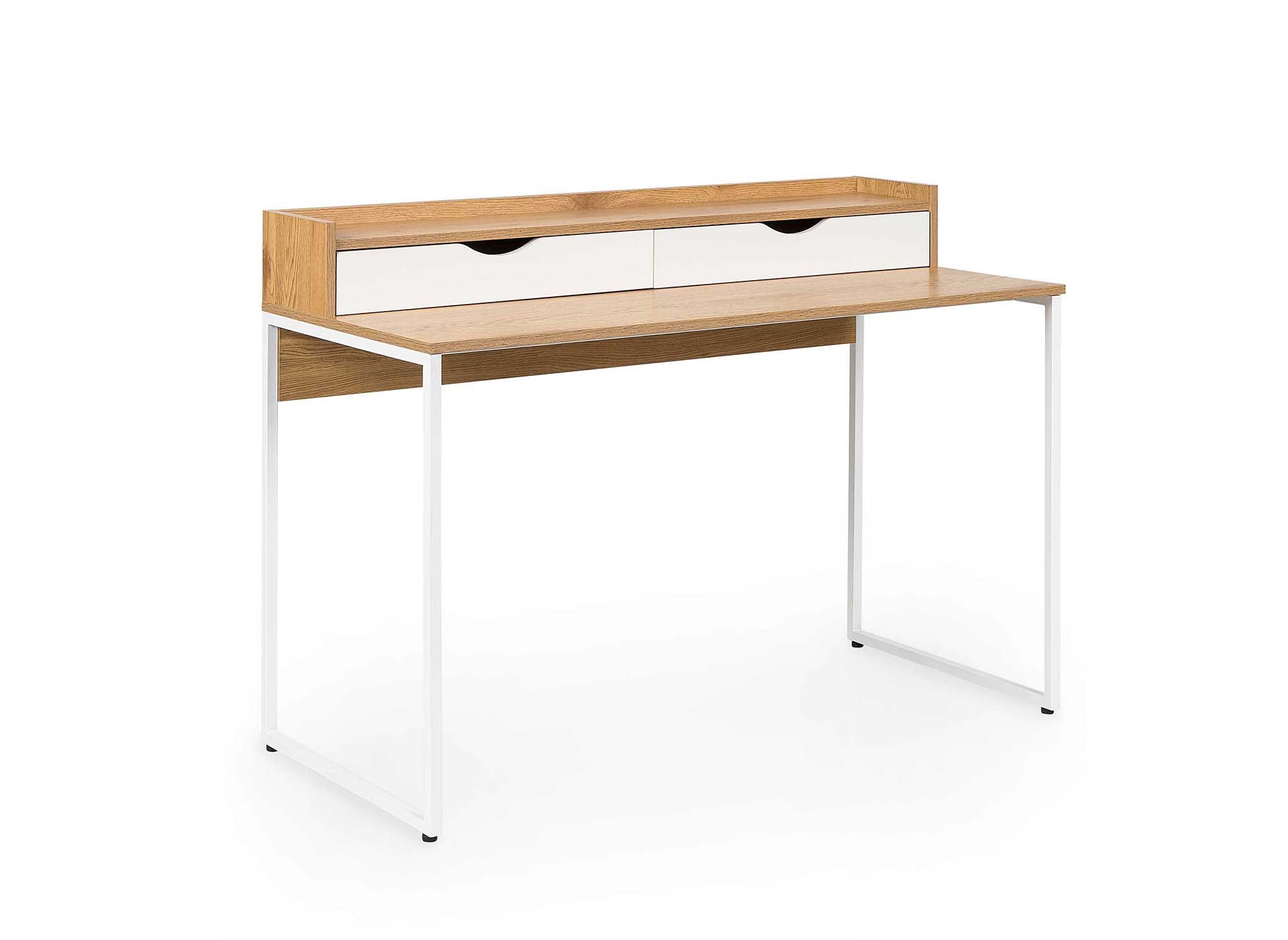 Escritorio escandinavo con almacenamiento de madera y metal NORBERT