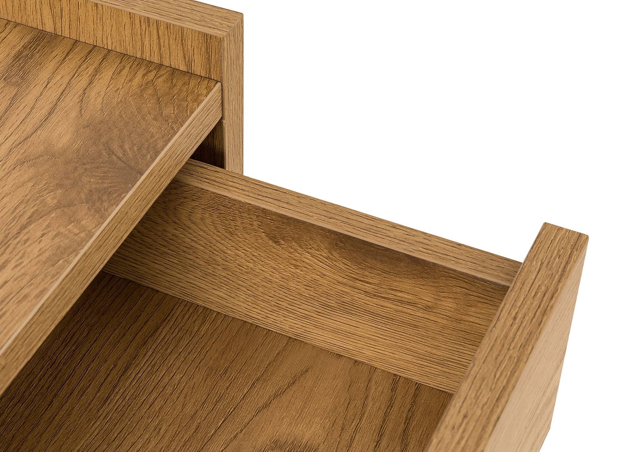 Cómoda SACHA de 4 cajones en madera color roble