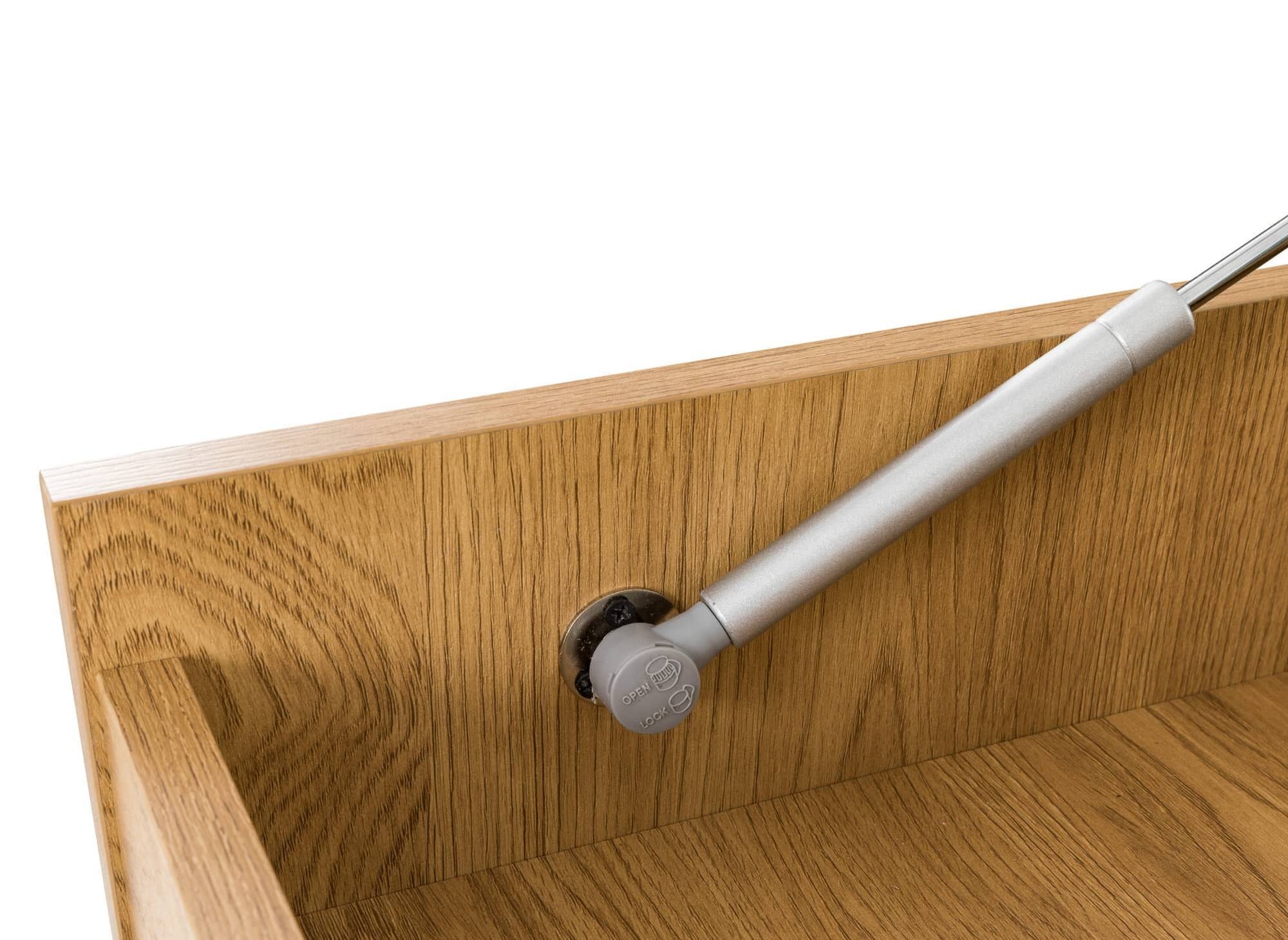 Cómoda SACHA de 5 cajones con tocador en madera color roble