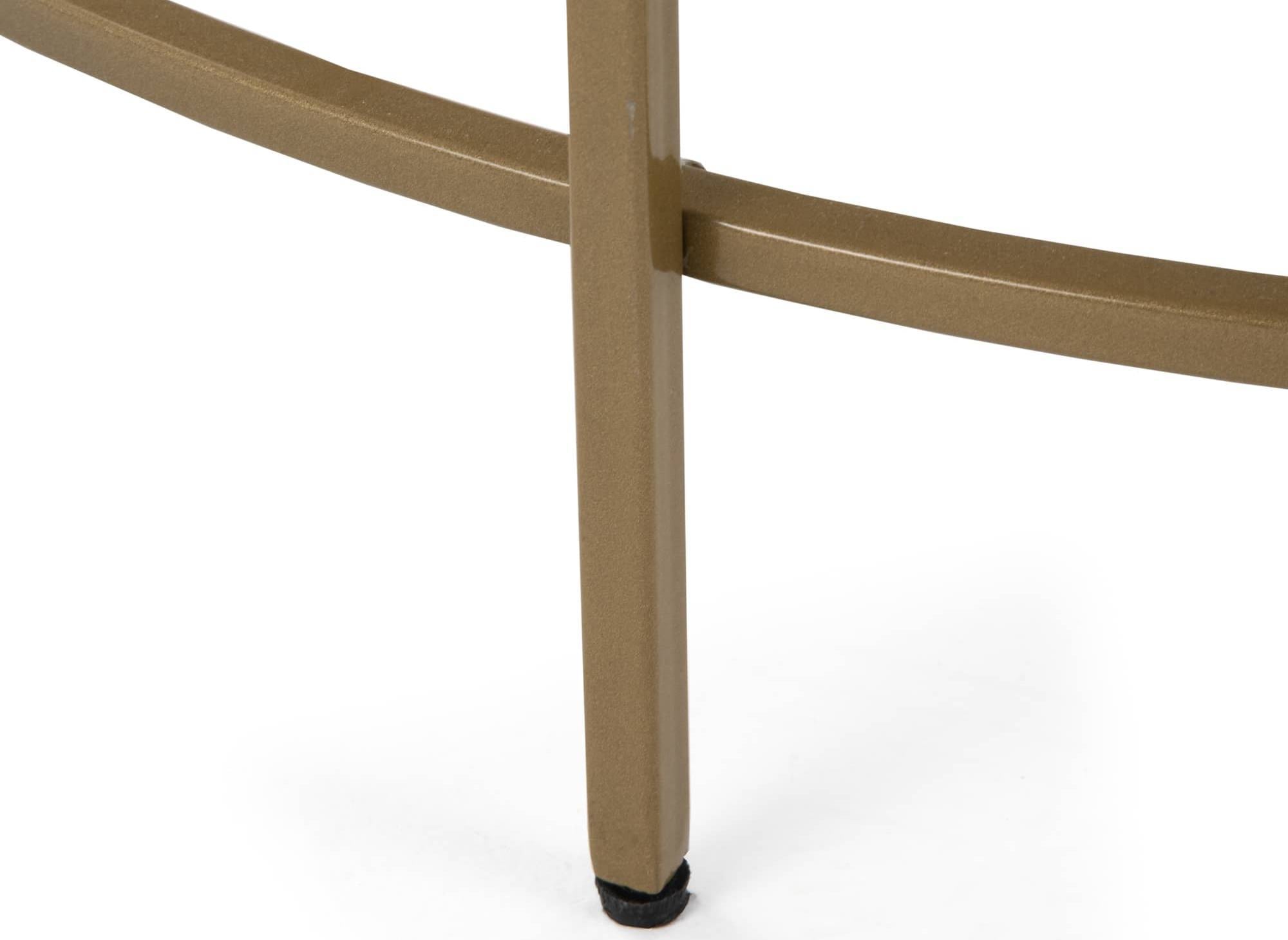 Mesa de centro THESSA de cristal negro y metal