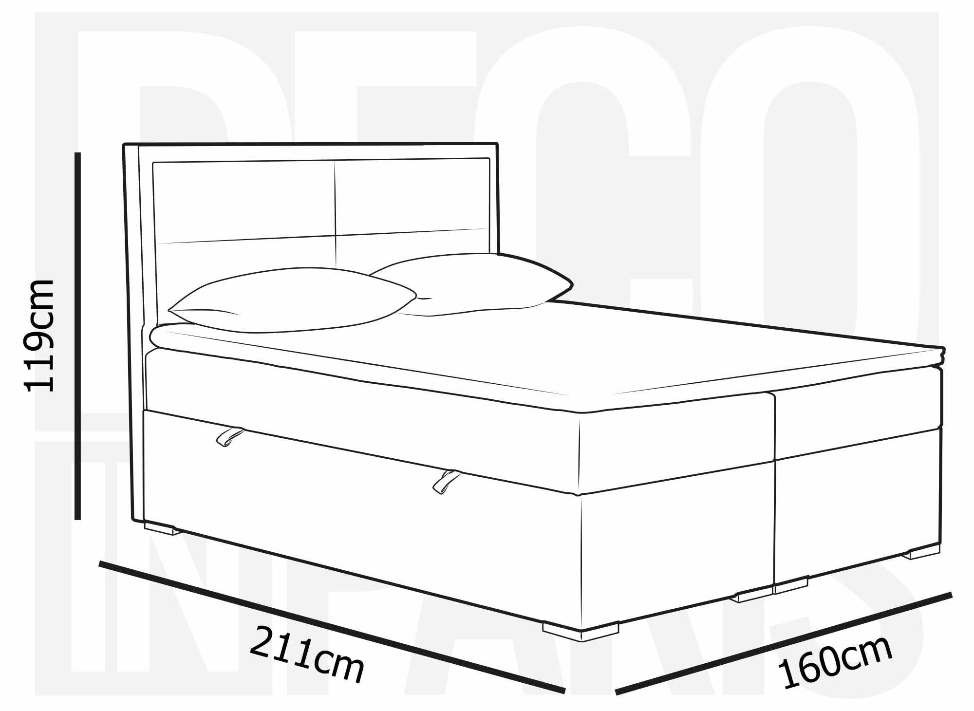 Cama con somier AMELIA de 160x200 con compartimento de almacenaje en terciopelo beige