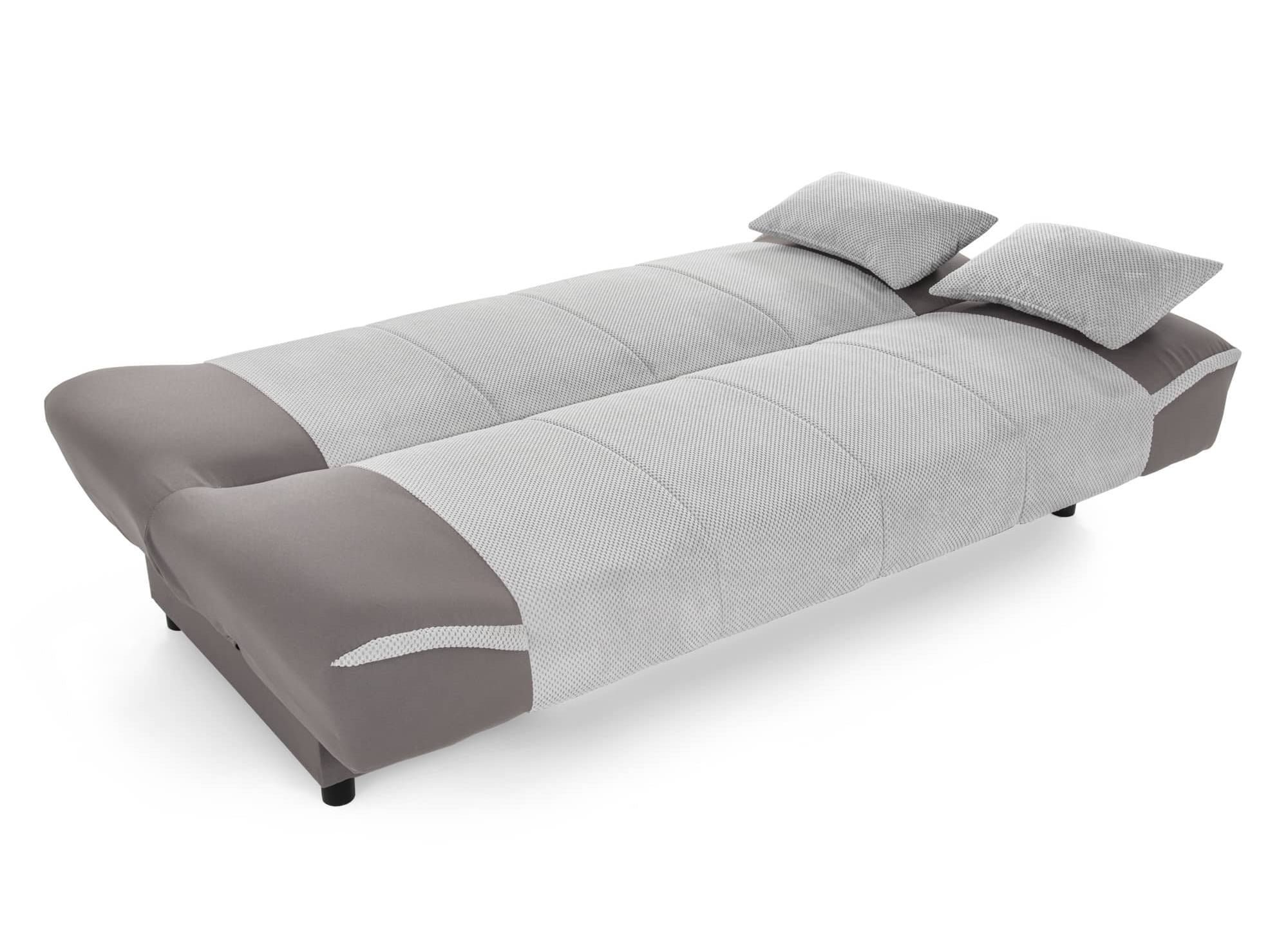 Sofá convertible NATI gris con mecanismo clic-clac
