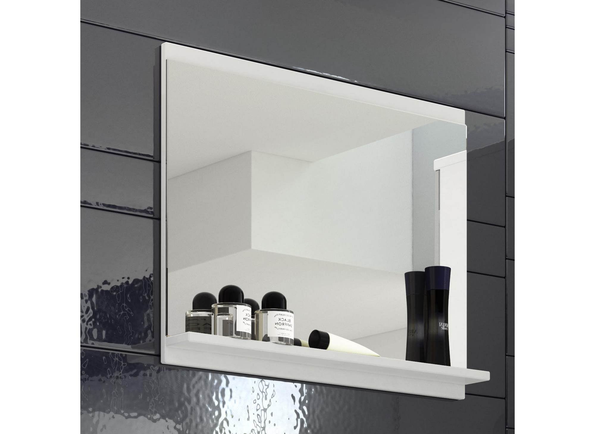 Conjunto de muebles de baño de diseño suspendidos HARMONY - Lacado blanco y gris