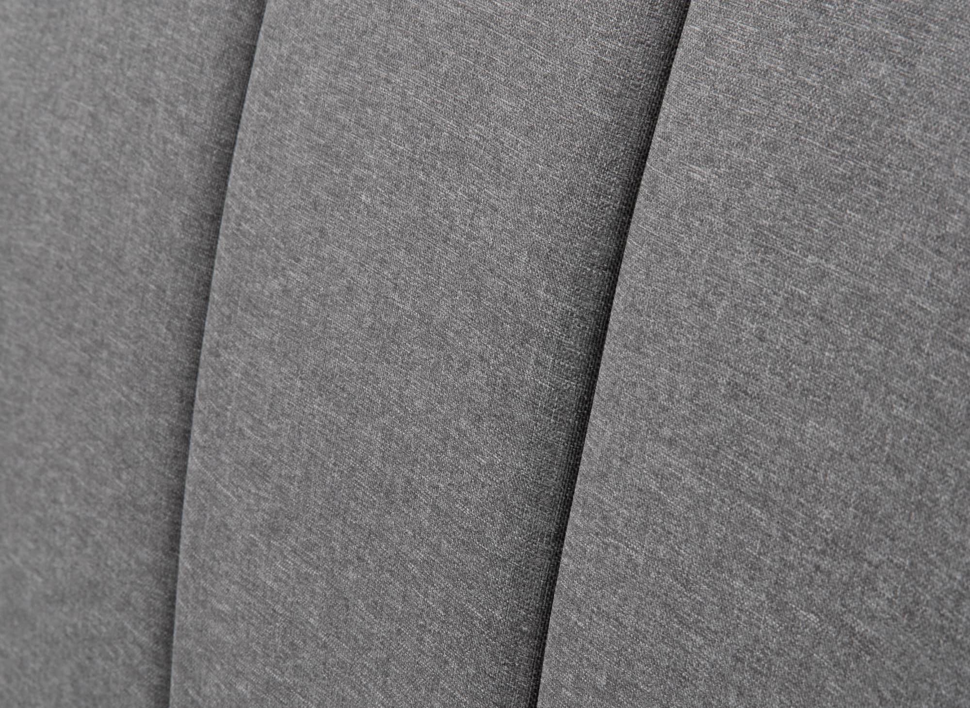 Cama con somier de 160x200 con compartimento de almacenaje en tela gris - VALERIA