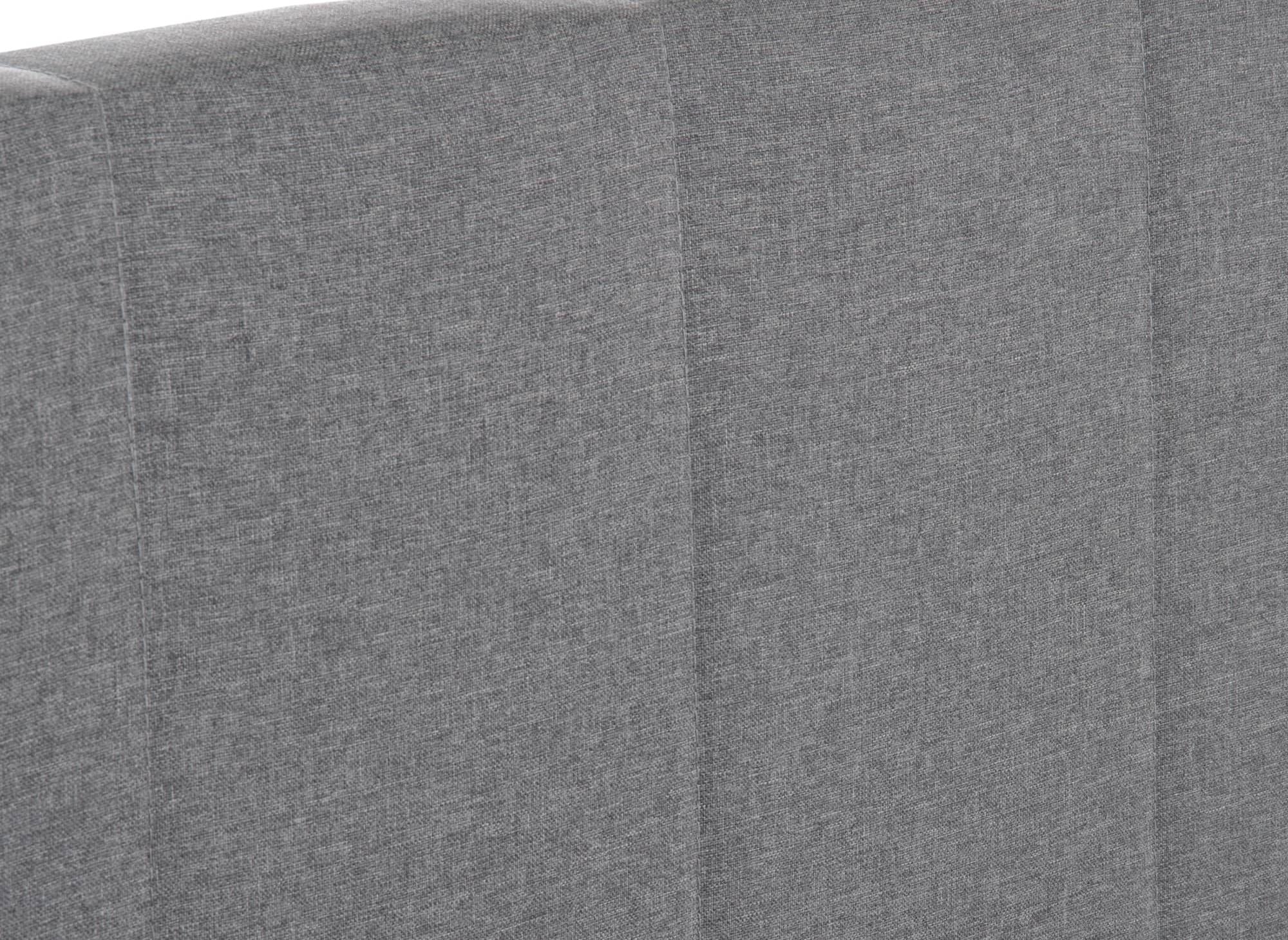 Cama con somier de 180x200 con compartimento de almacenaje en tela gris - AKADIA