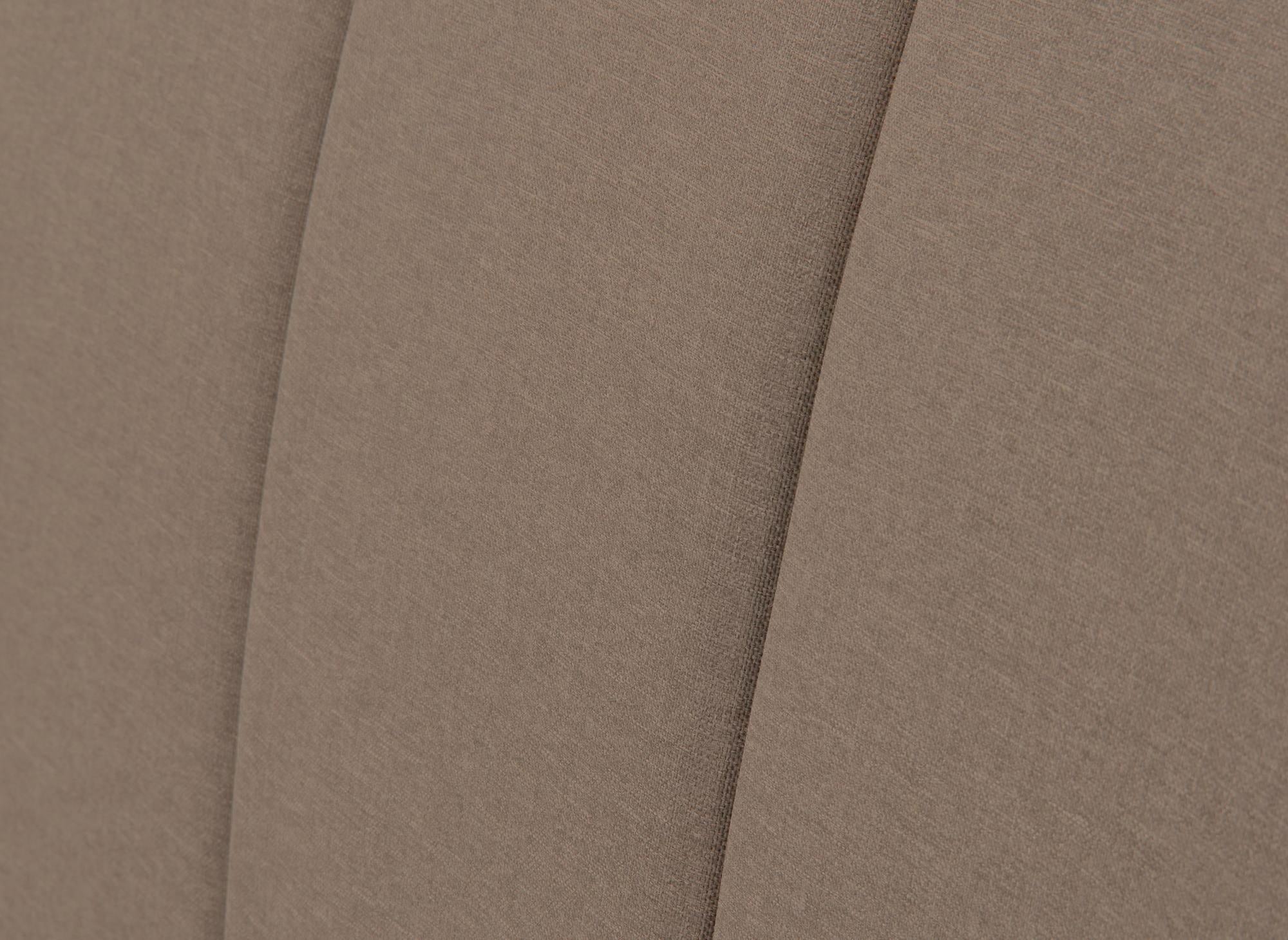 Cama con somier de 160x200 con compartimento de almacenaje en tela color beige moca - VALERIA