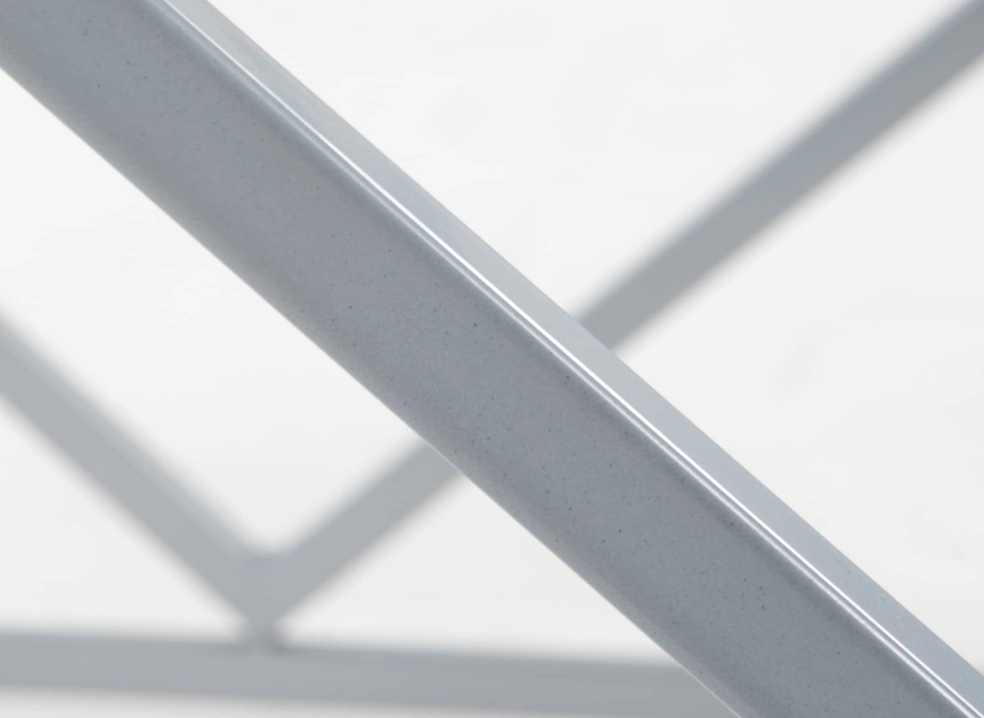 Mesa de centro rectangular de diseño ELIO en vidrio y metal