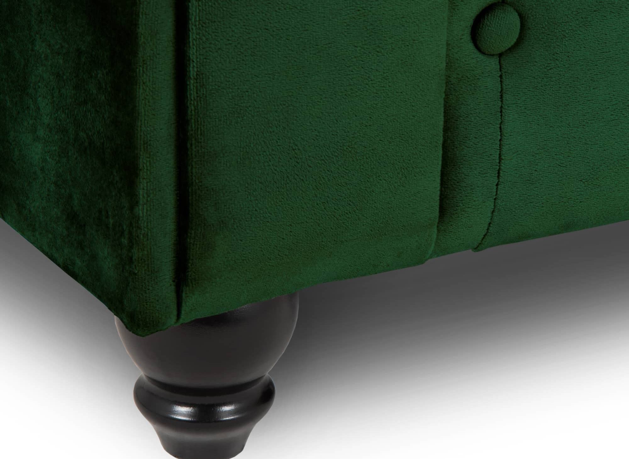 Sillón Chesterfield en terciopelo verde - WILSTON