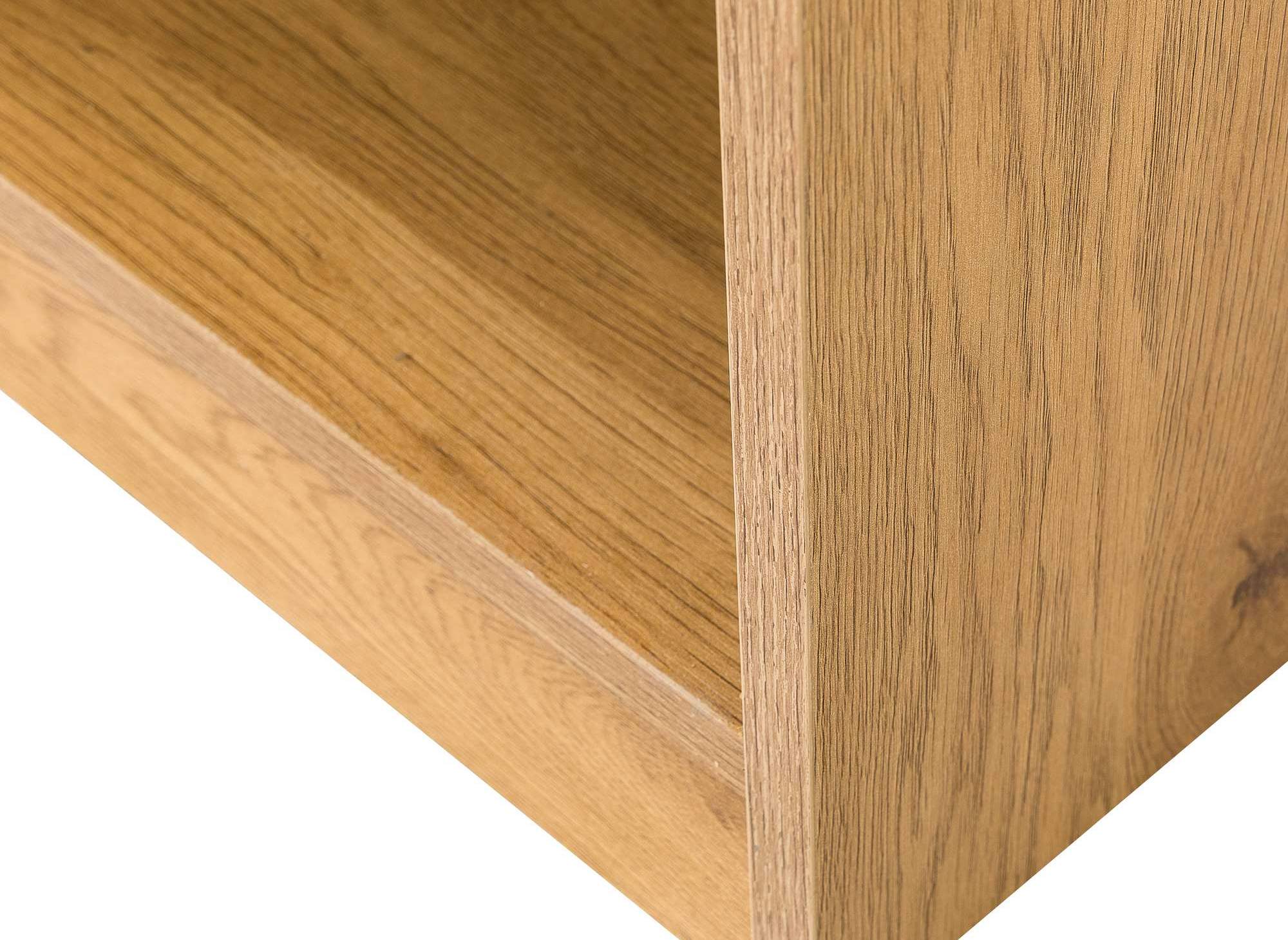 Librería de diseño OFELIA en madera negra y roble con 9 nichos