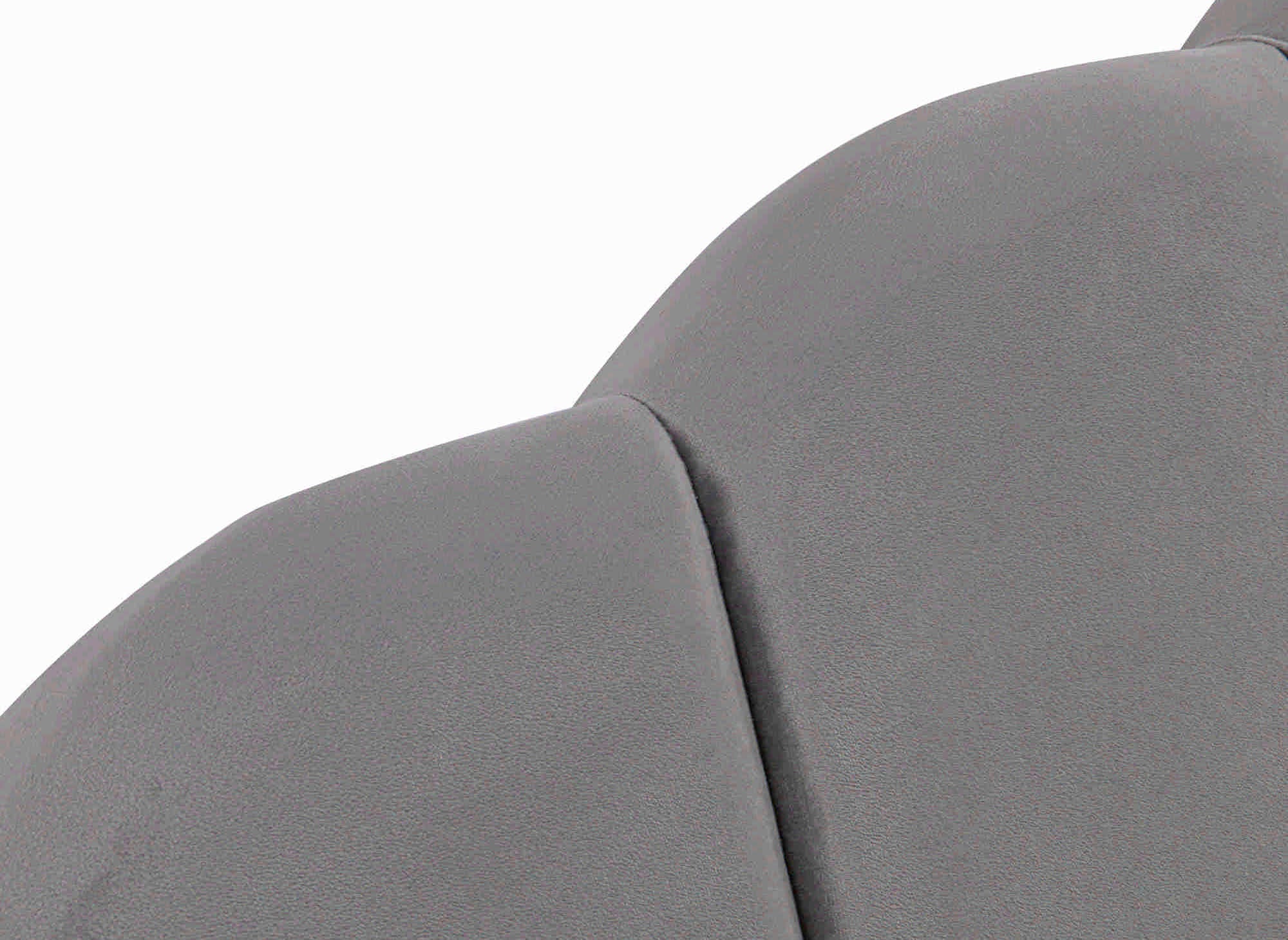 Cama con almacenaje ELVIRA de terciopelo gris 180x200 cm