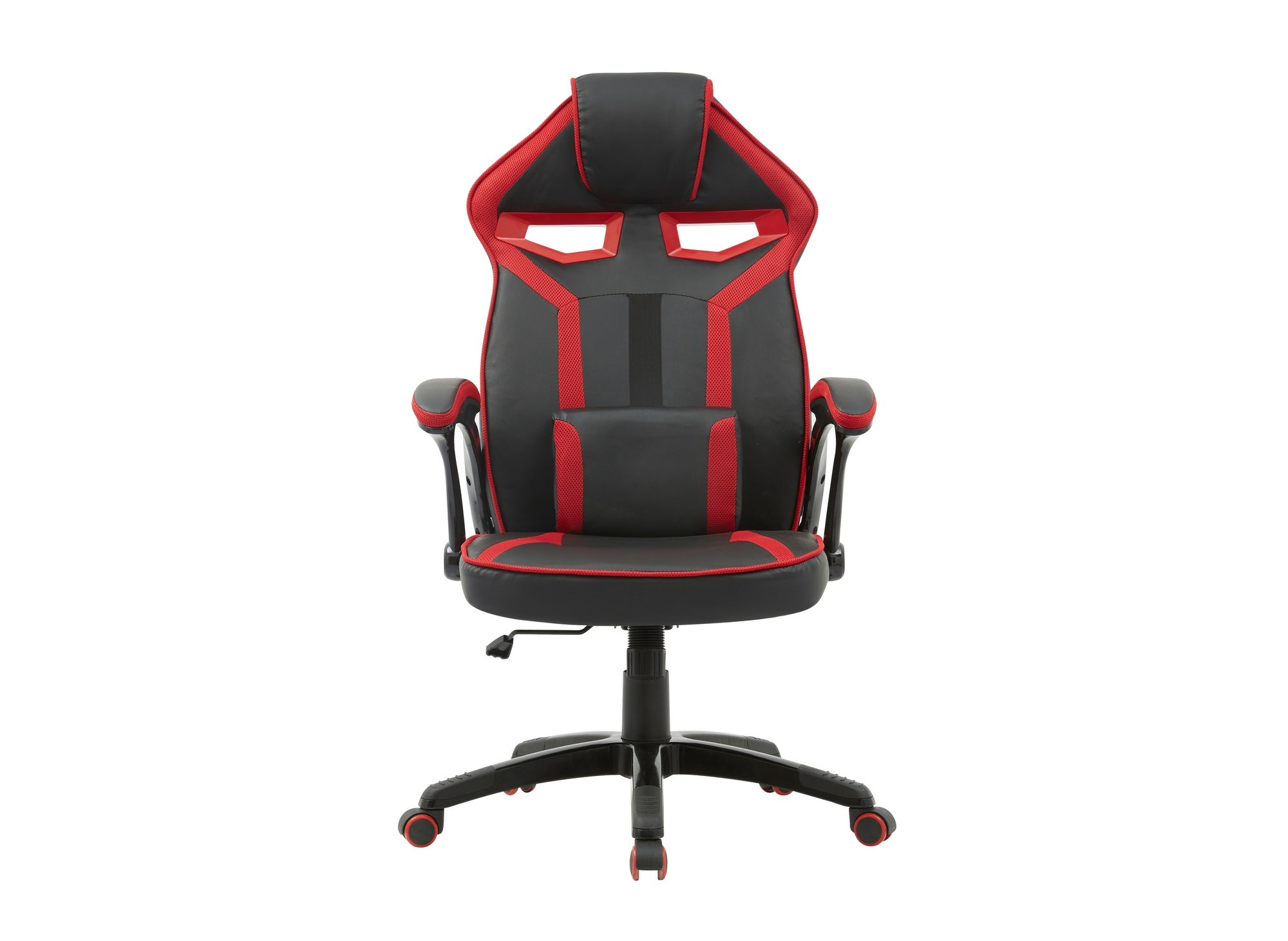 Silla de oficina gaming ZONA de piel sintética negra y roja
