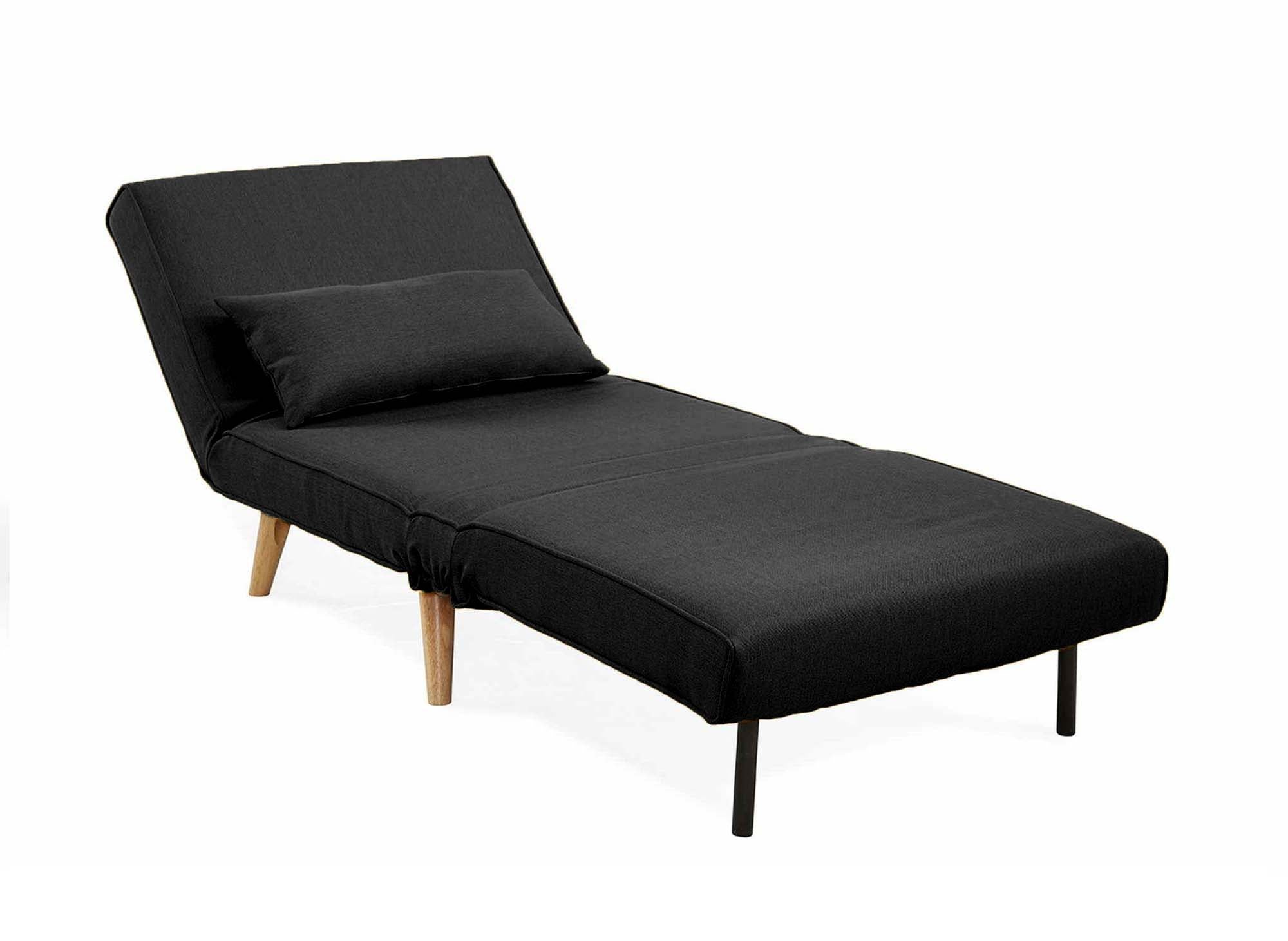 Sillón convertible TONKA en tela gris antracita