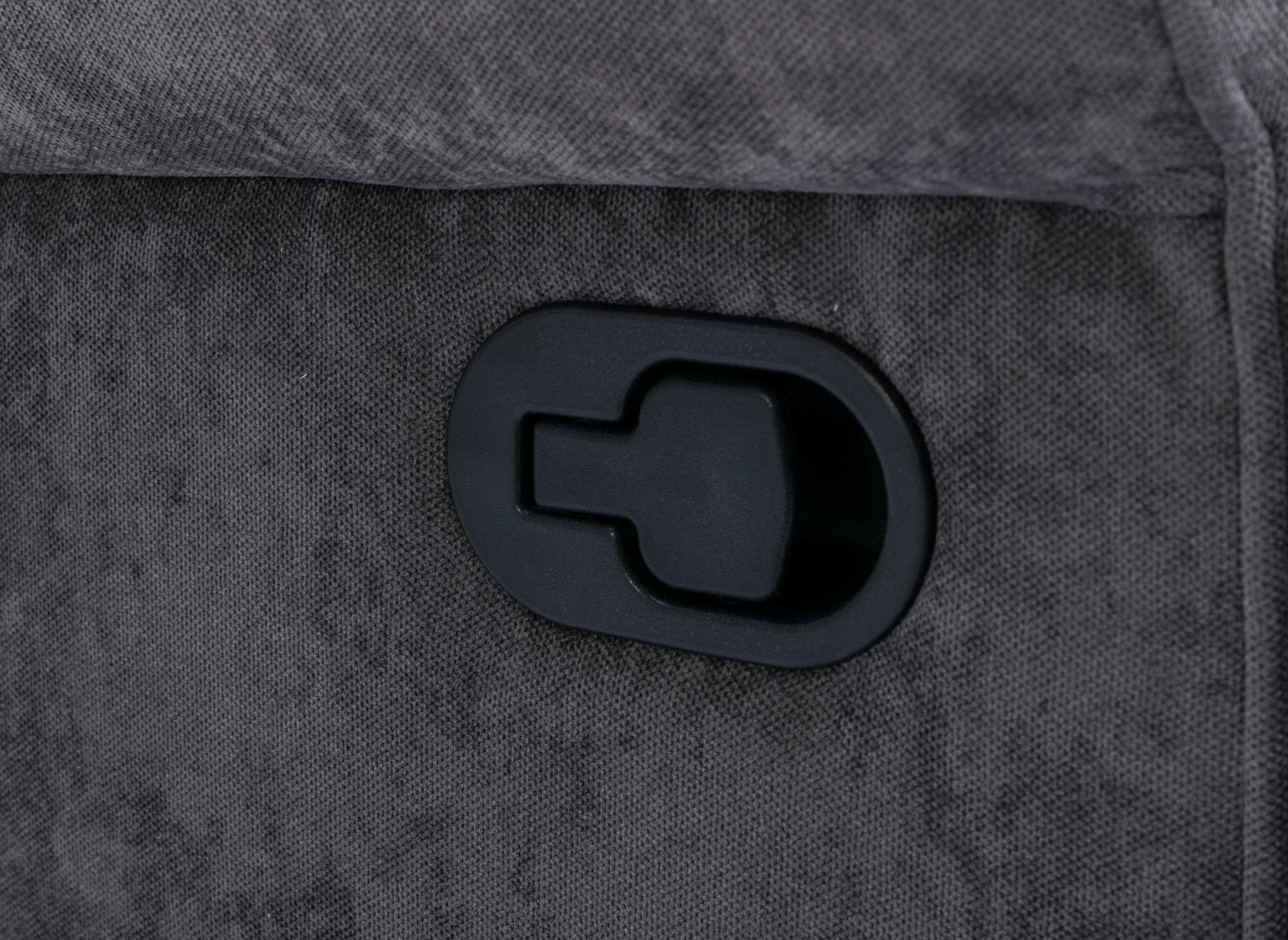 Sillón reclinable giratorio BRODY en tela gris