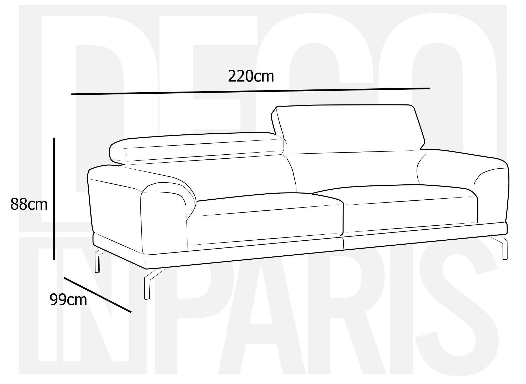 Sofá de diseño contemporáneo BRITTA de 3 plazas en color beige