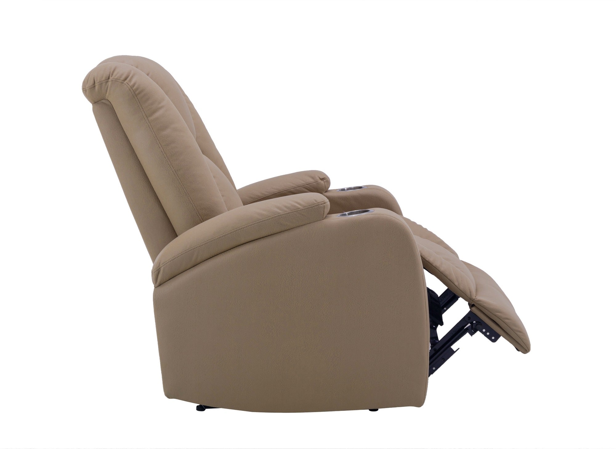 Sillón reclinable eléctrico EL CLARENCE en tejido de microfibra beige
