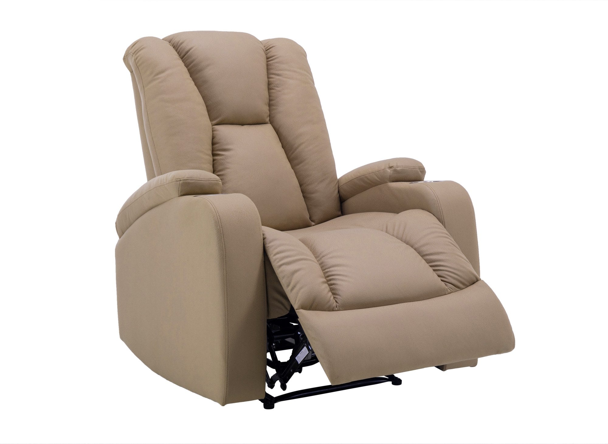 Sillón reclinable eléctrico EL CLARENCE en tejido de microfibra beige