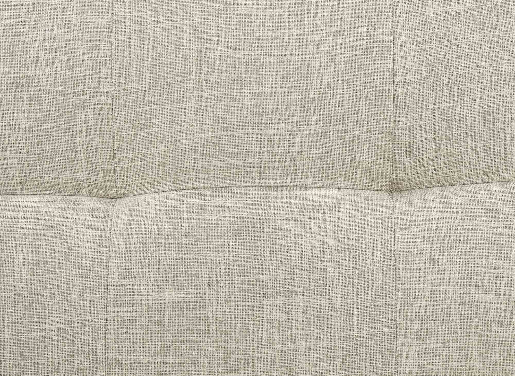 Sofá cama TANIA de tela beige con mecanismo clic-clac