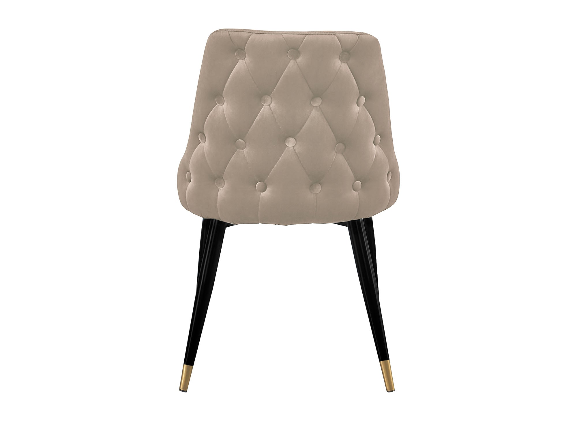 Juego de 2 sillas DORINA tapizadas en terciopelo beige