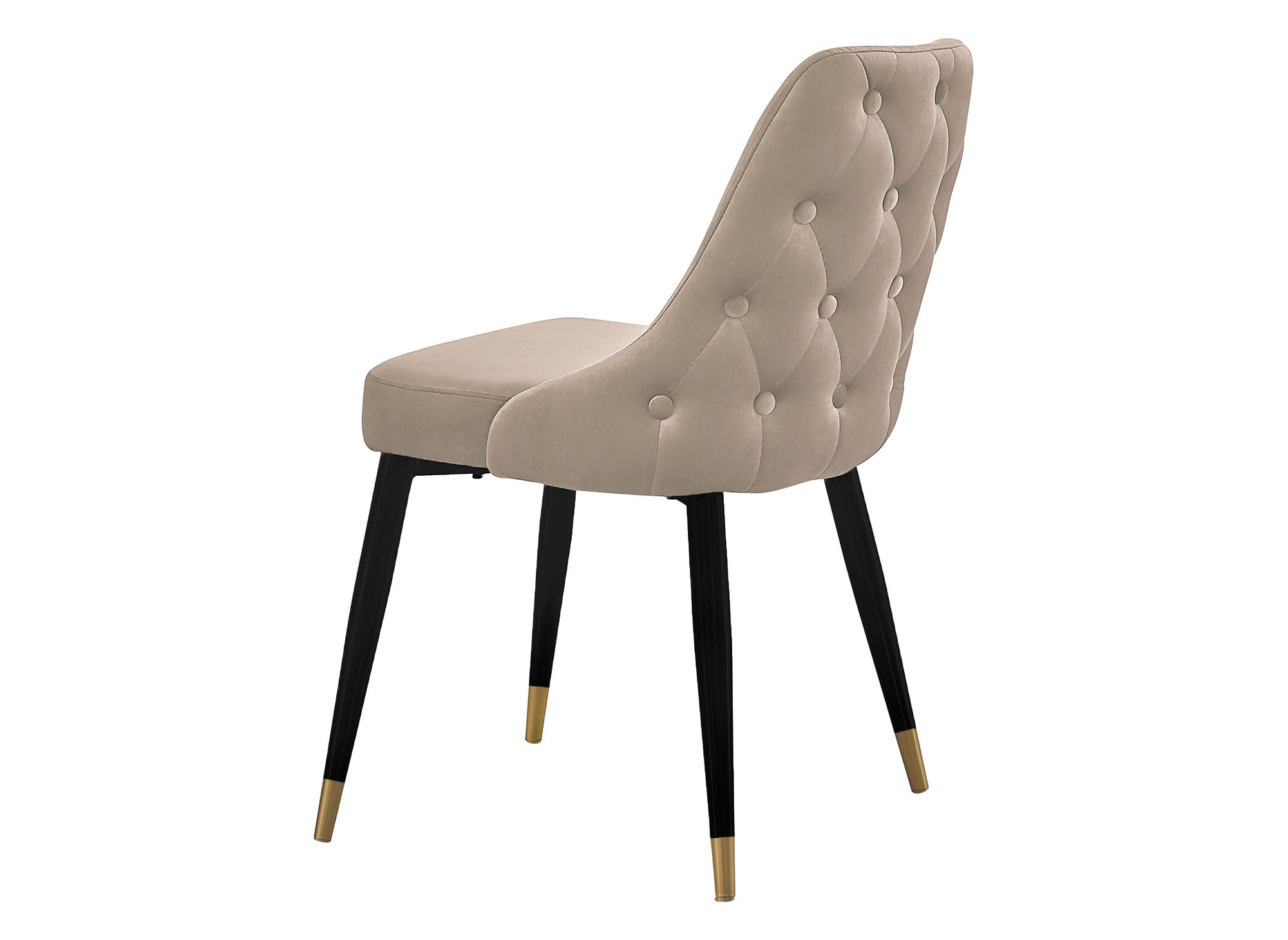 Juego de 2 sillas DORINA tapizadas en terciopelo beige