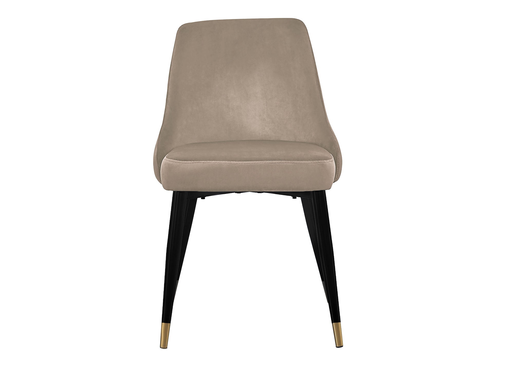 Juego de 2 sillas DORINA tapizadas en terciopelo beige