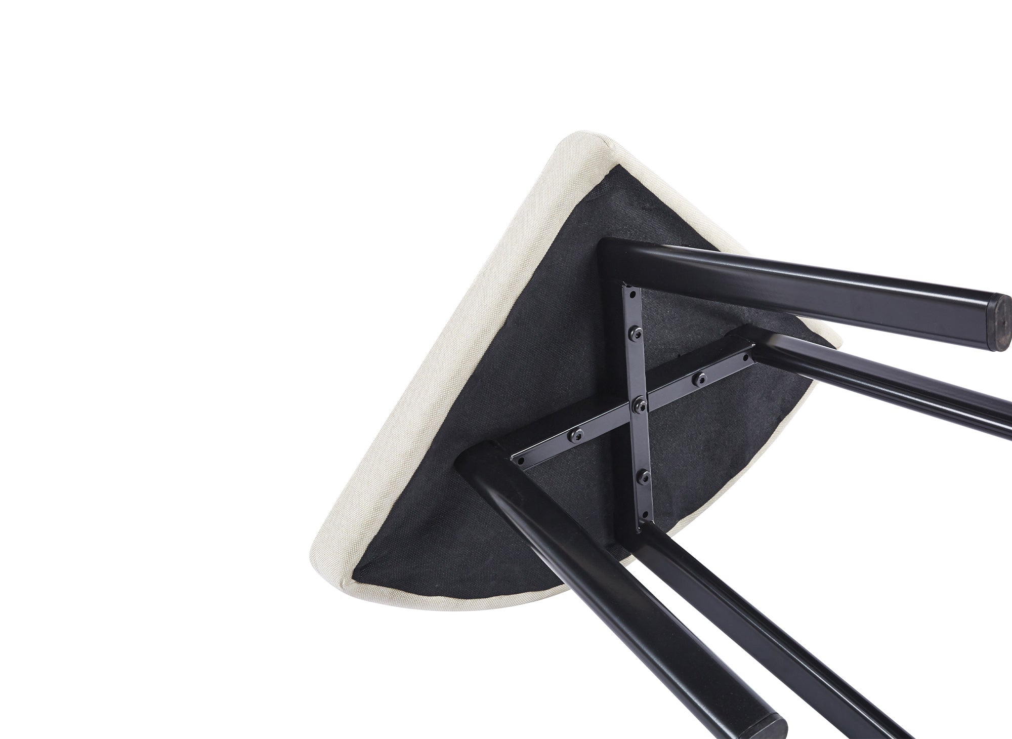 Conjunto de mesa de comedor IRINA de madera color beige con 4 taburetes