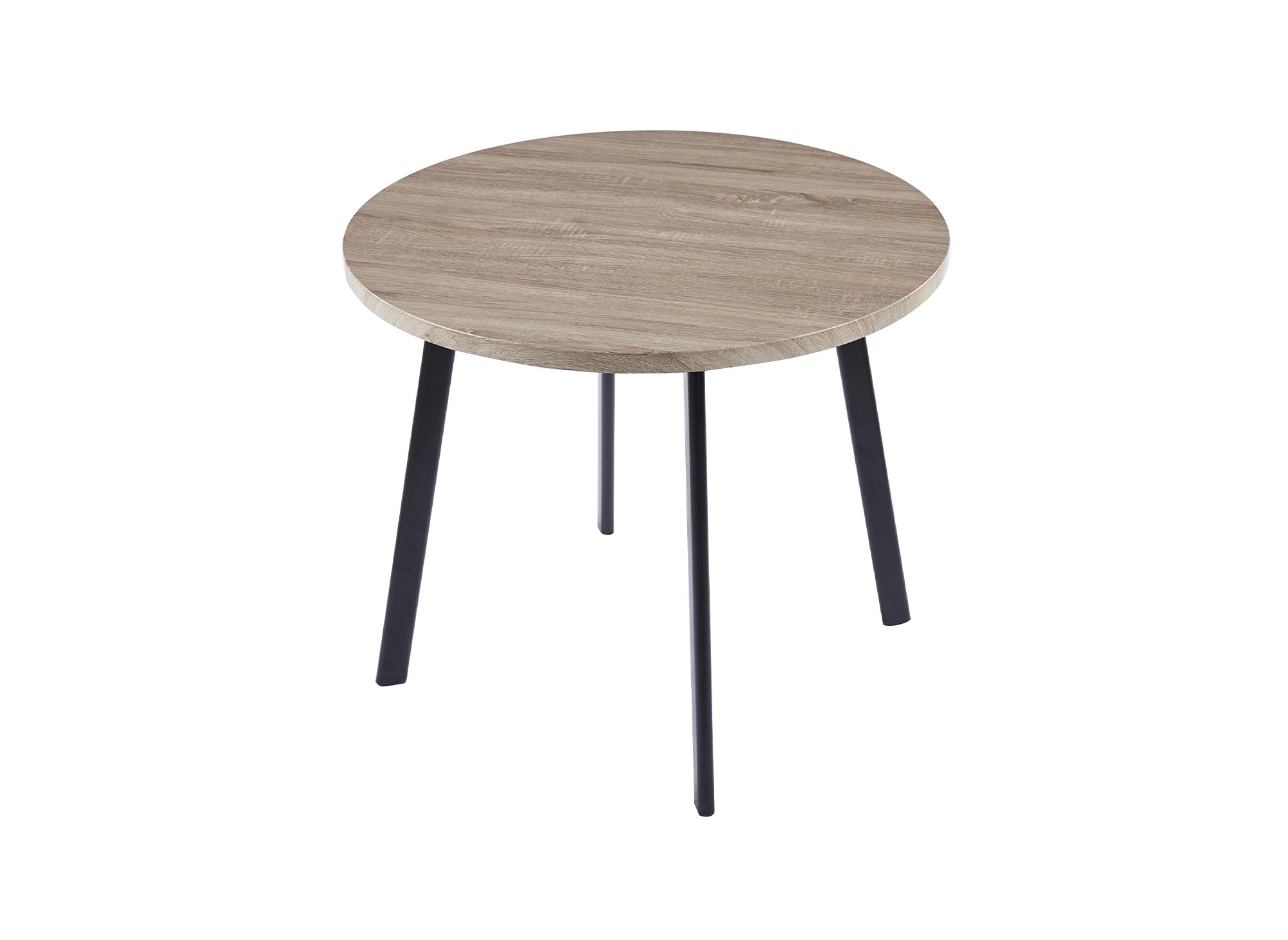 Conjunto de mesa de comedor IRINA de madera gris claro con 4 taburetes grises