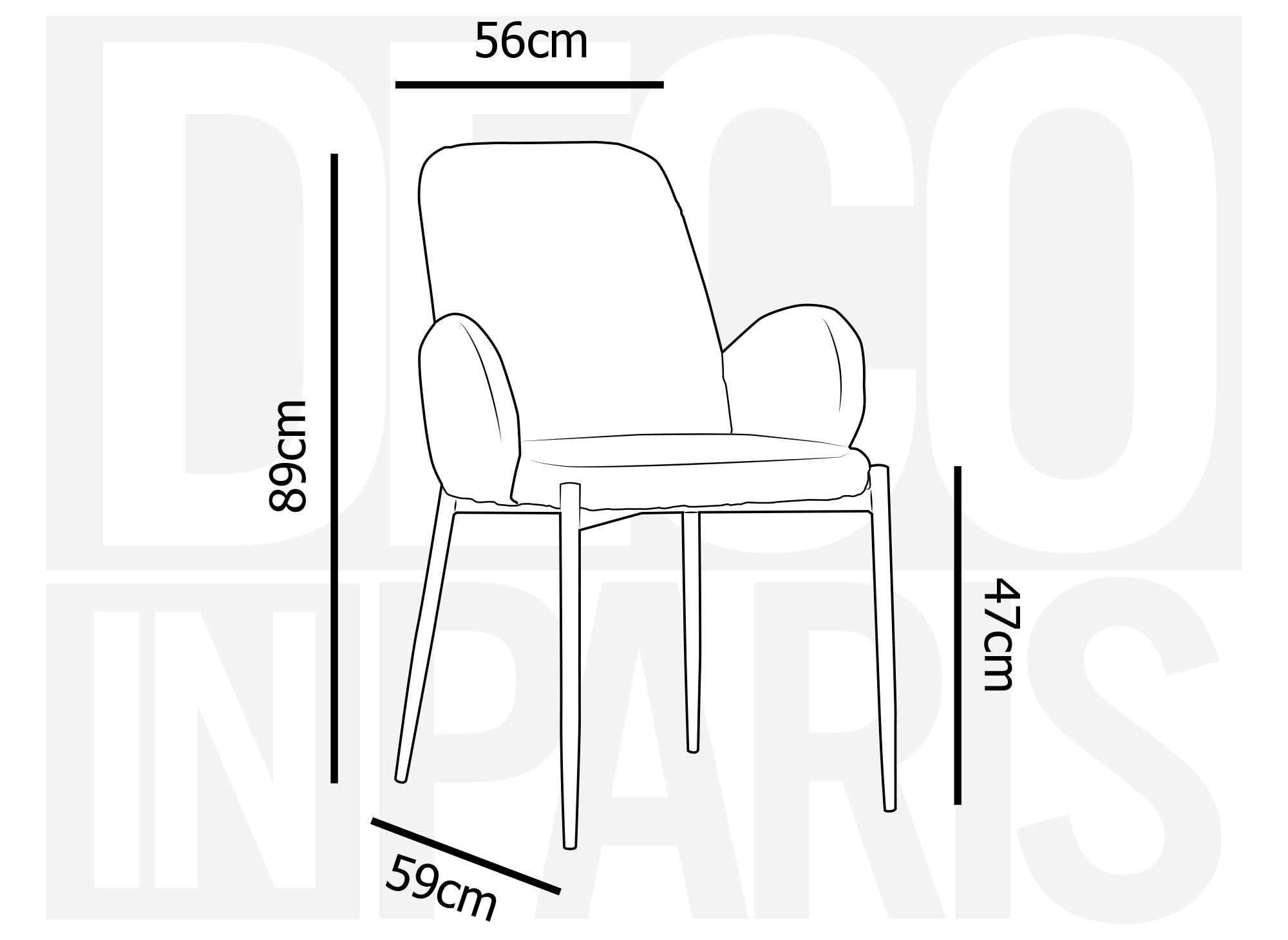 Juego de 2 sillas KAMILIA blancas con efecto piel de oveja