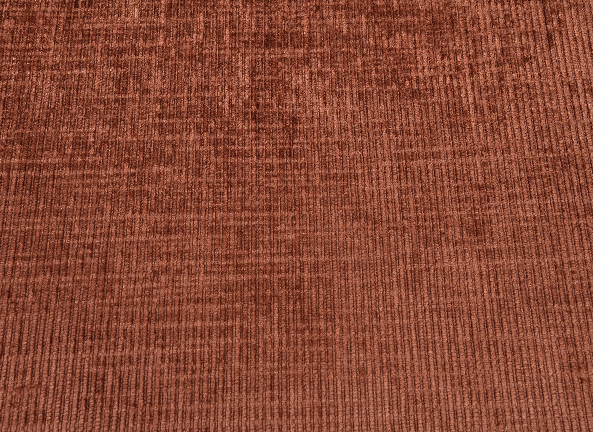 Sofá cama esquinero LUFY con almacenaje en terciopelo moteado terracota - Esquina derecha