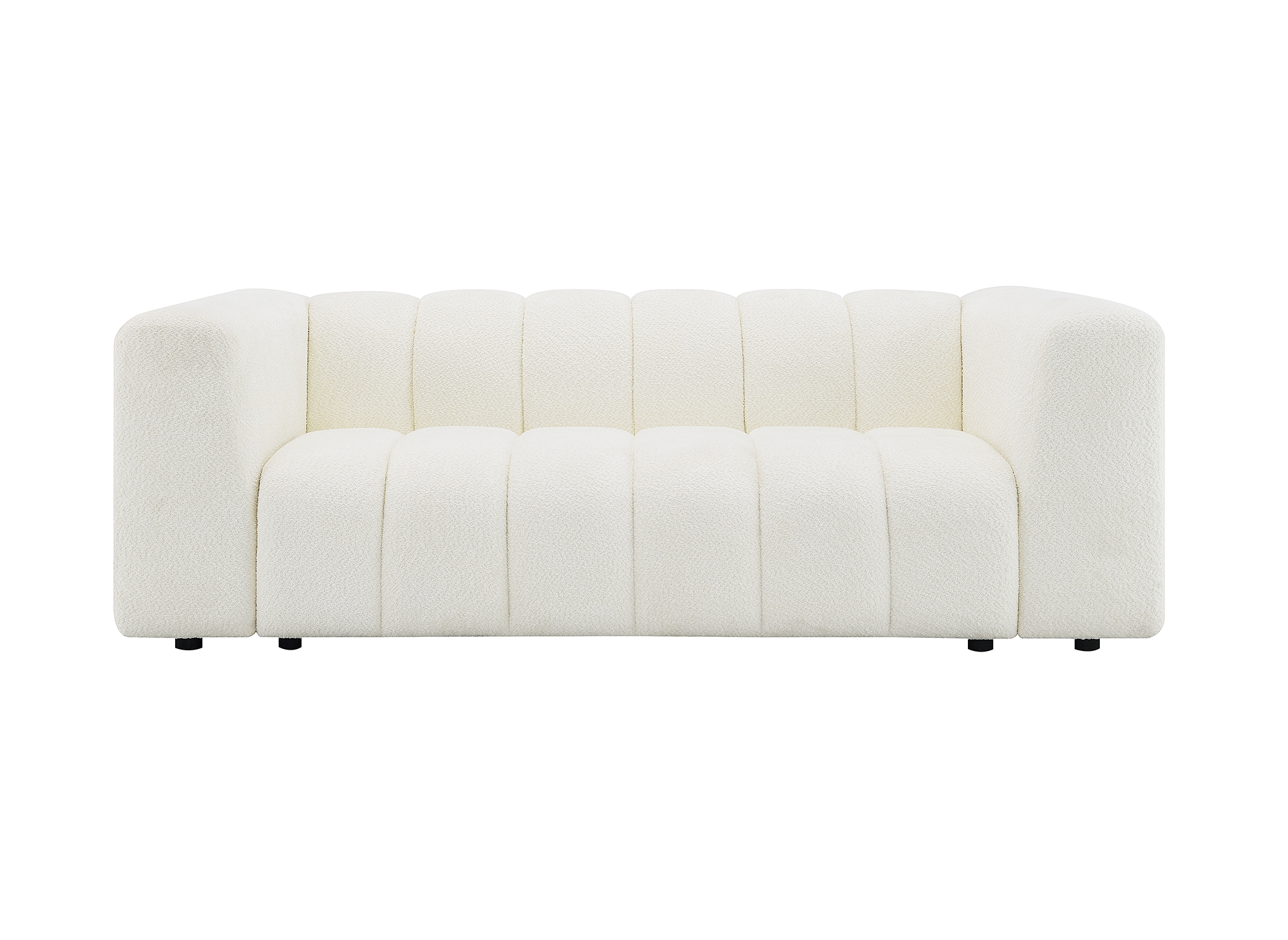 Sofá AELIS de 3 plazas en tejido bouclé crudo