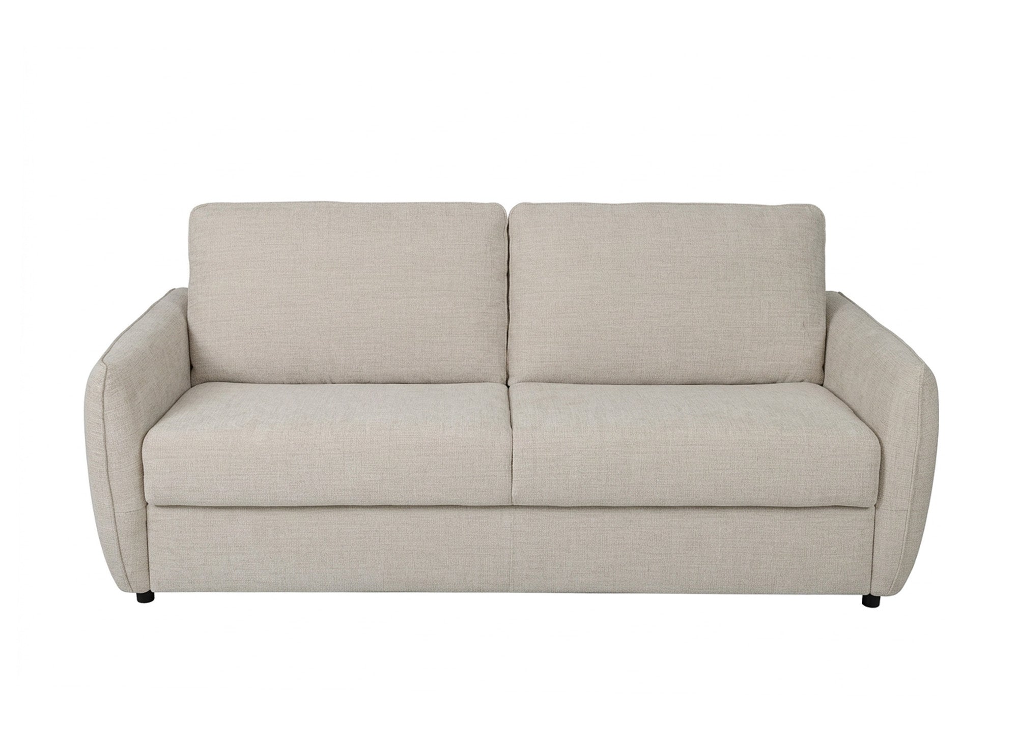 Sofá convertible express de 3 plazas CHIARA en terciopelo texturizado beige