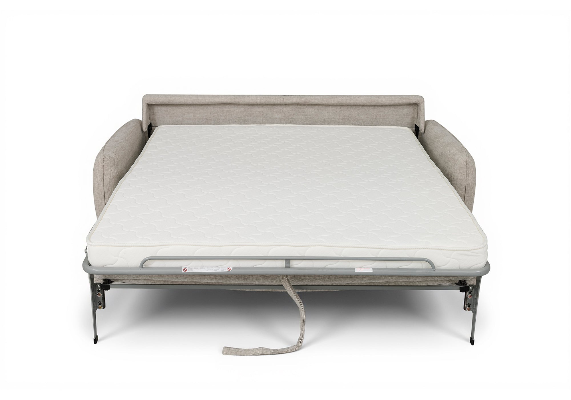 Sofá cama CHIARA de 3 plazas en terciopelo texturizado beige