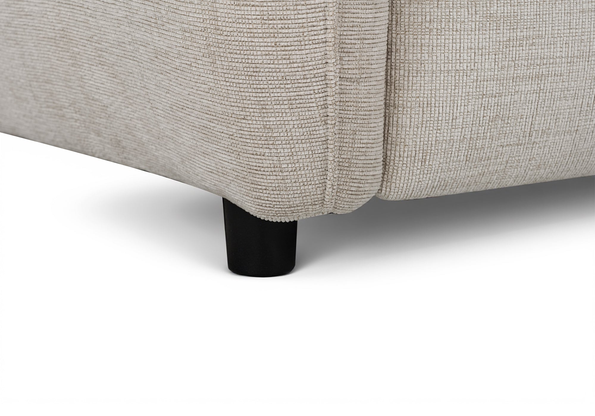 Sofá cama CHIARA de 3 plazas en terciopelo texturizado beige