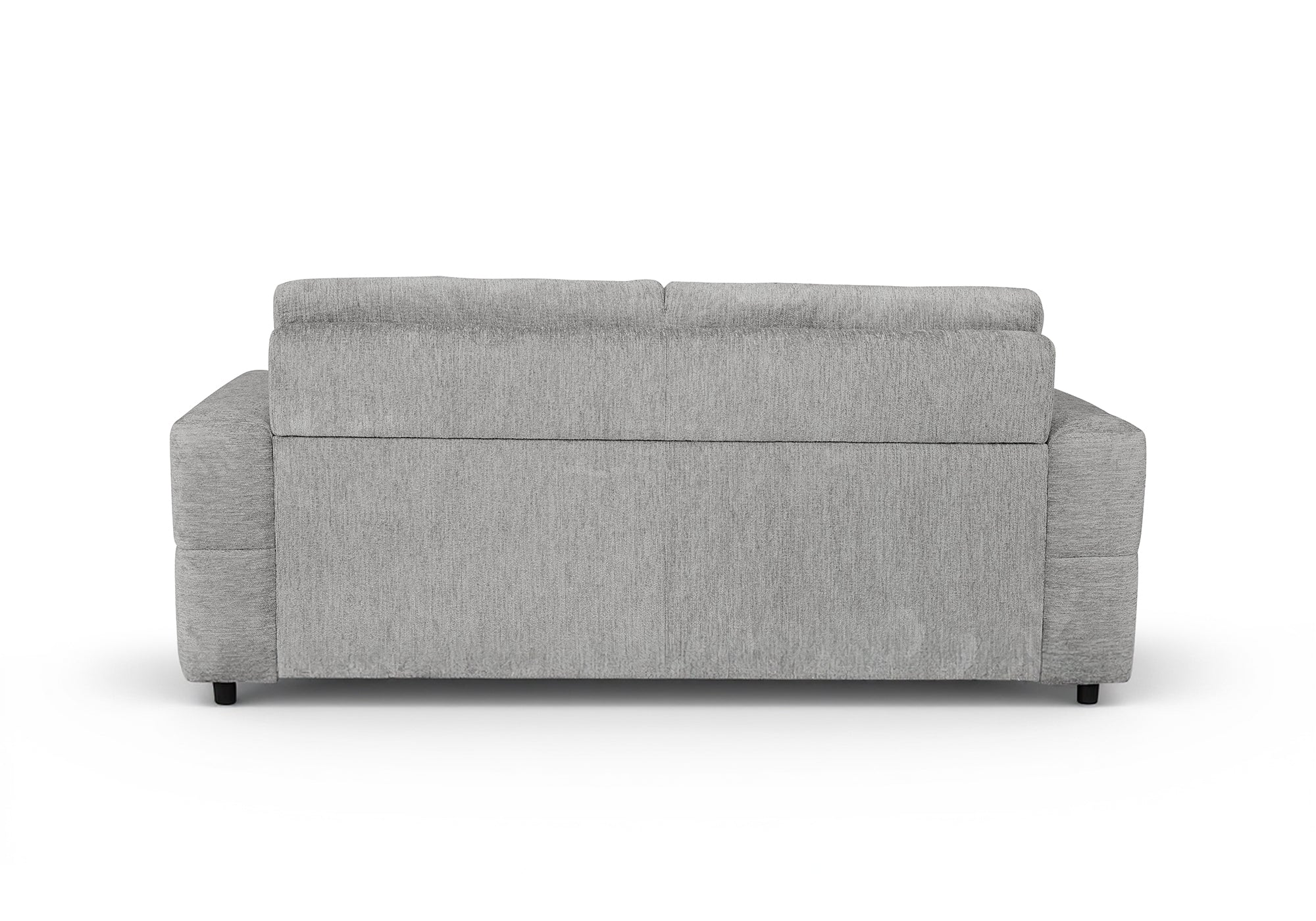 Sofá cama de 3 plazas AMAURY en terciopelo jaspeado gris claro