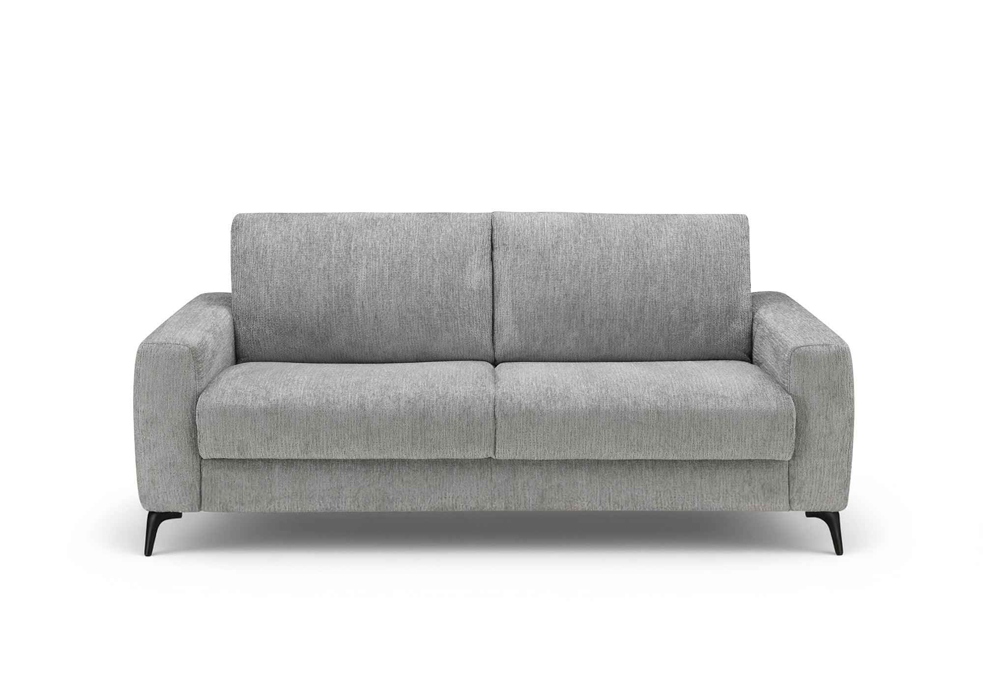 Sofá cama NONA de 3 plazas en terciopelo jaspeado gris claro