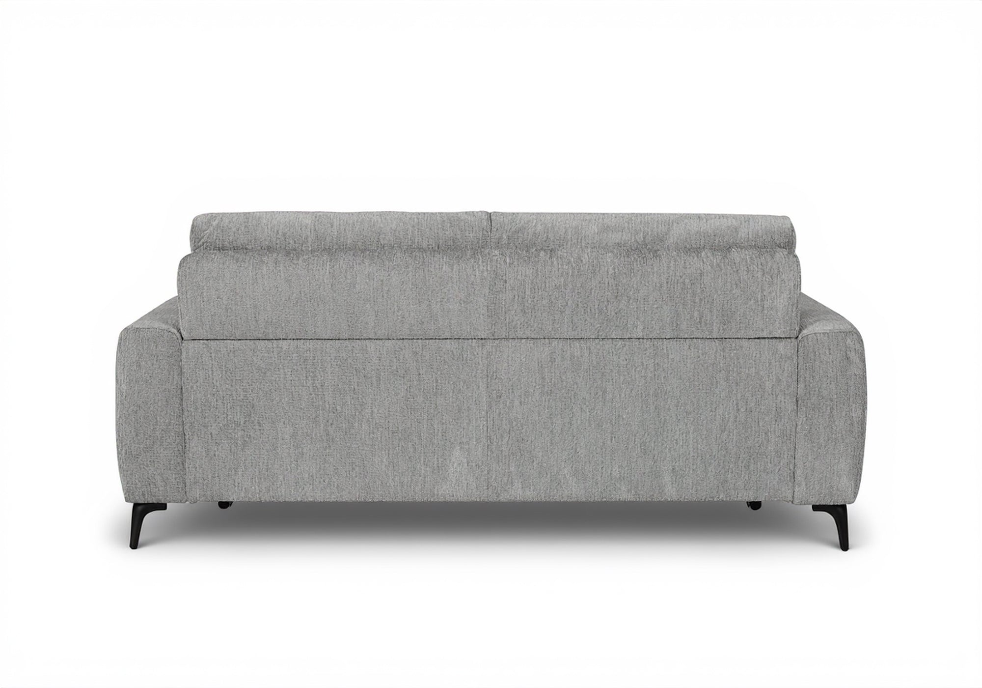 Sofá convertible exprés de 3 plazas NONA en terciopelo jaspeado gris claro