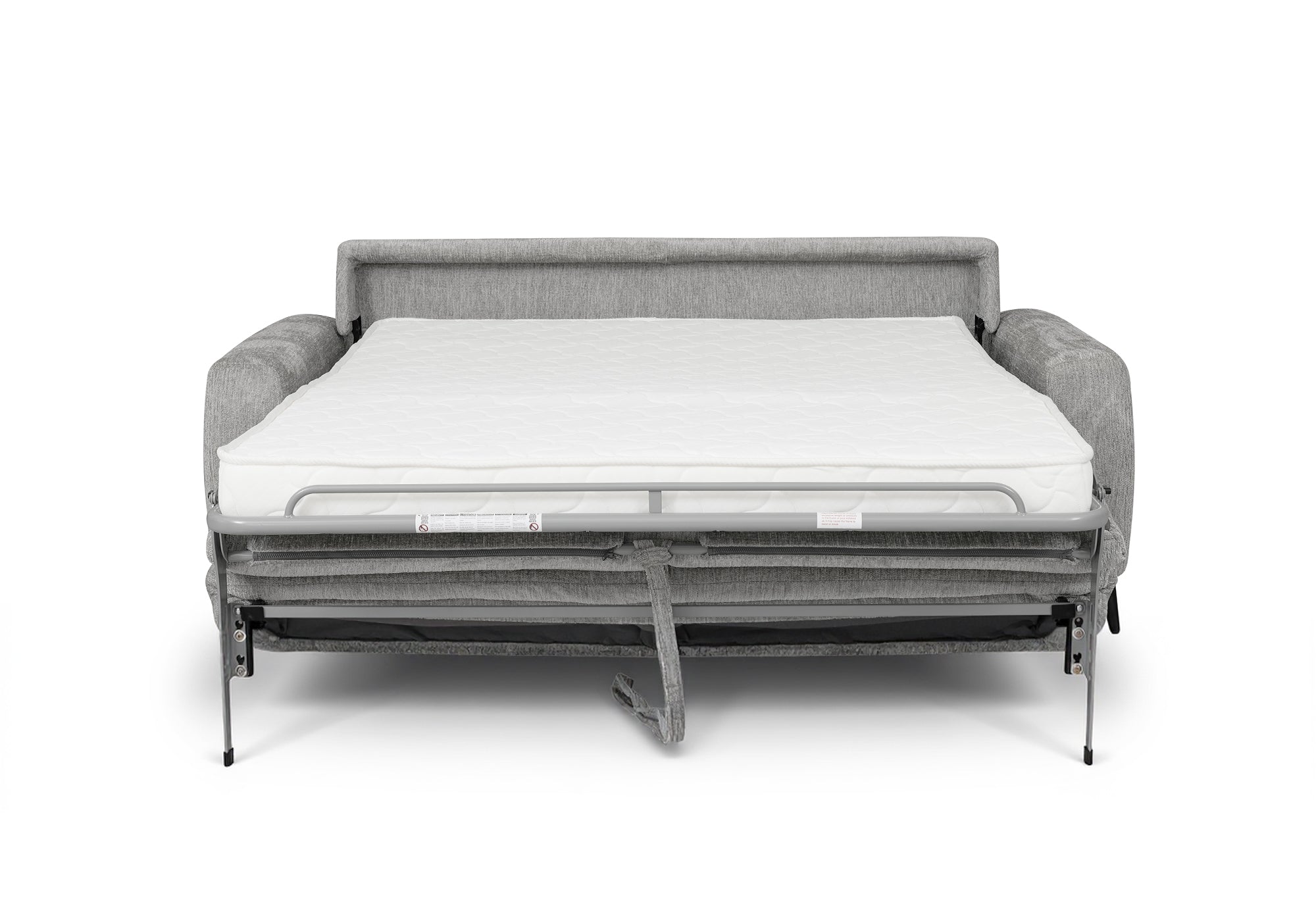 Sofá cama NONA de 3 plazas en terciopelo jaspeado gris claro