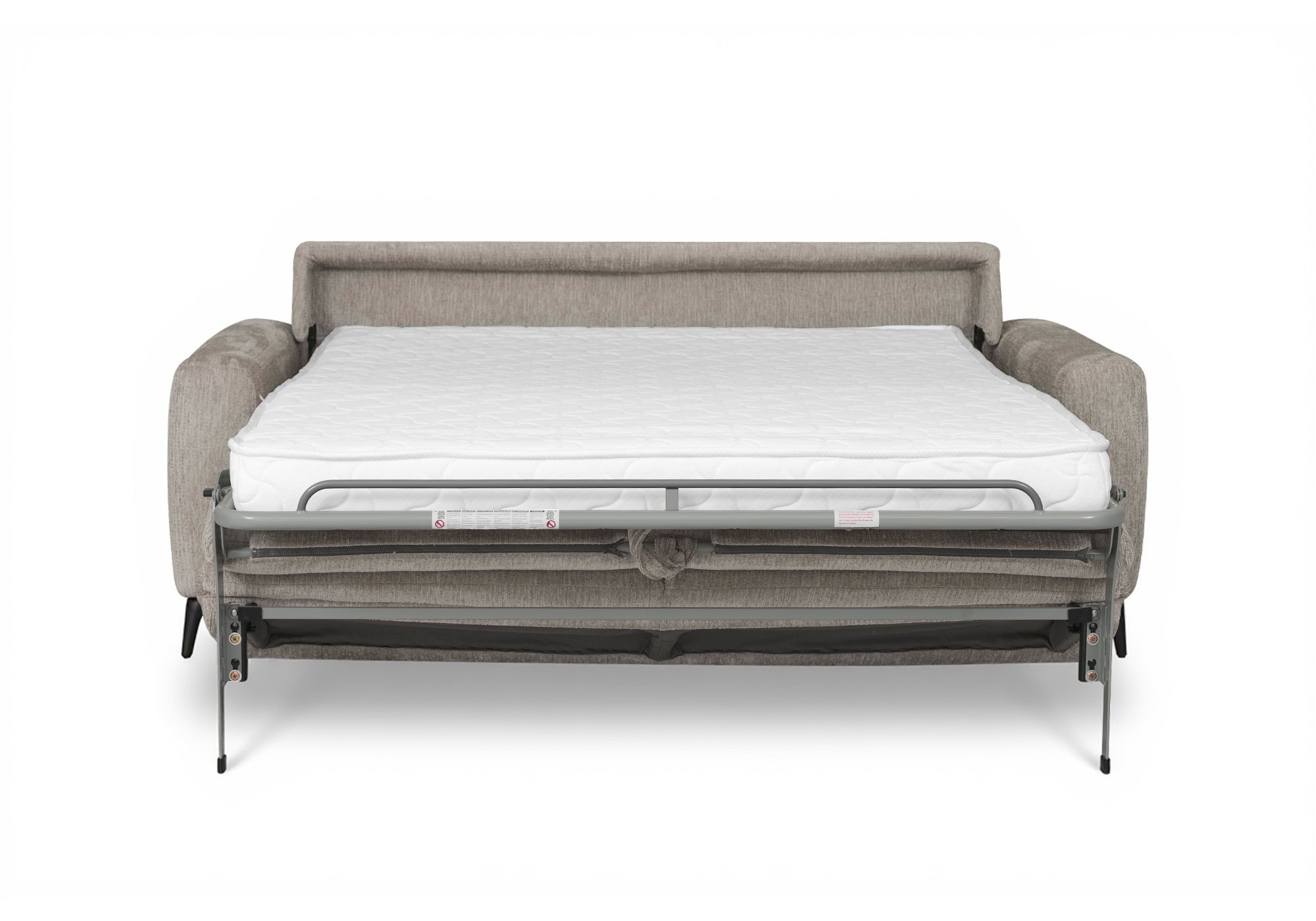 Sofá cama NONA de 3 plazas en terciopelo jaspeado beige